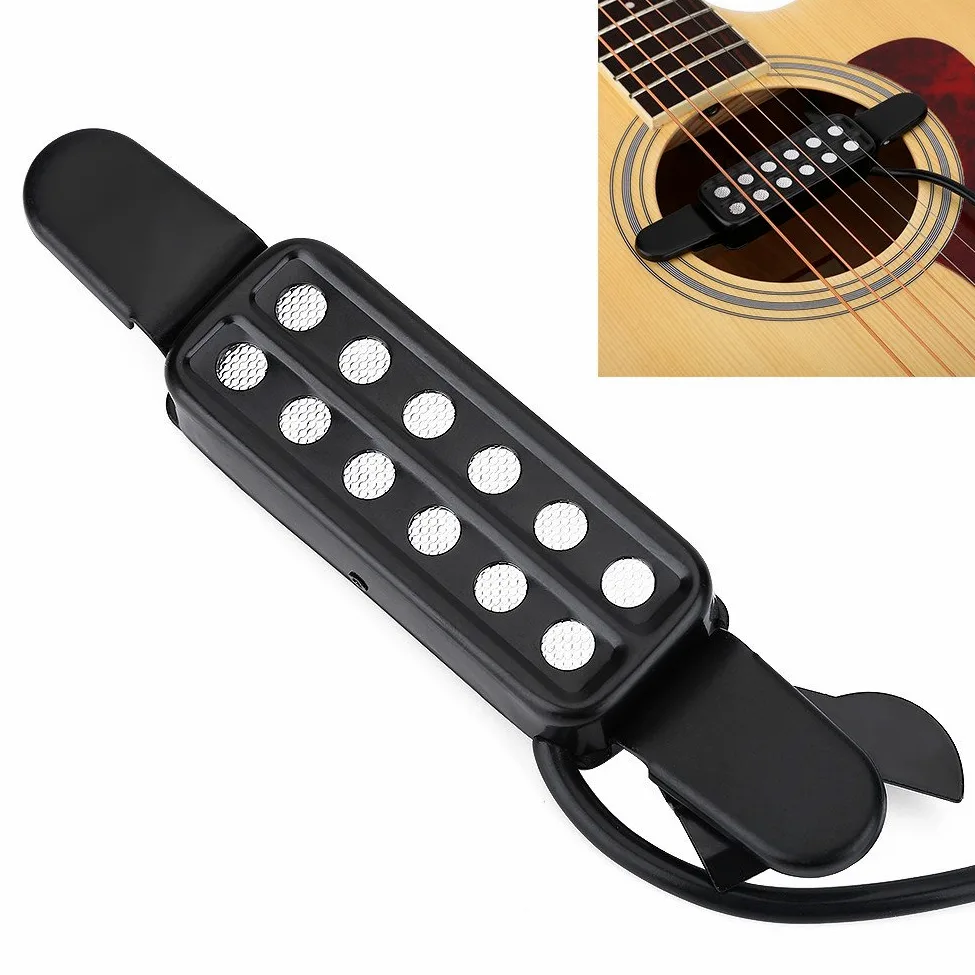 Pickup Magnetico per Chitarra 12 Fori, Trasduttore per Chitarra Accessori per Strumenti Musicali
