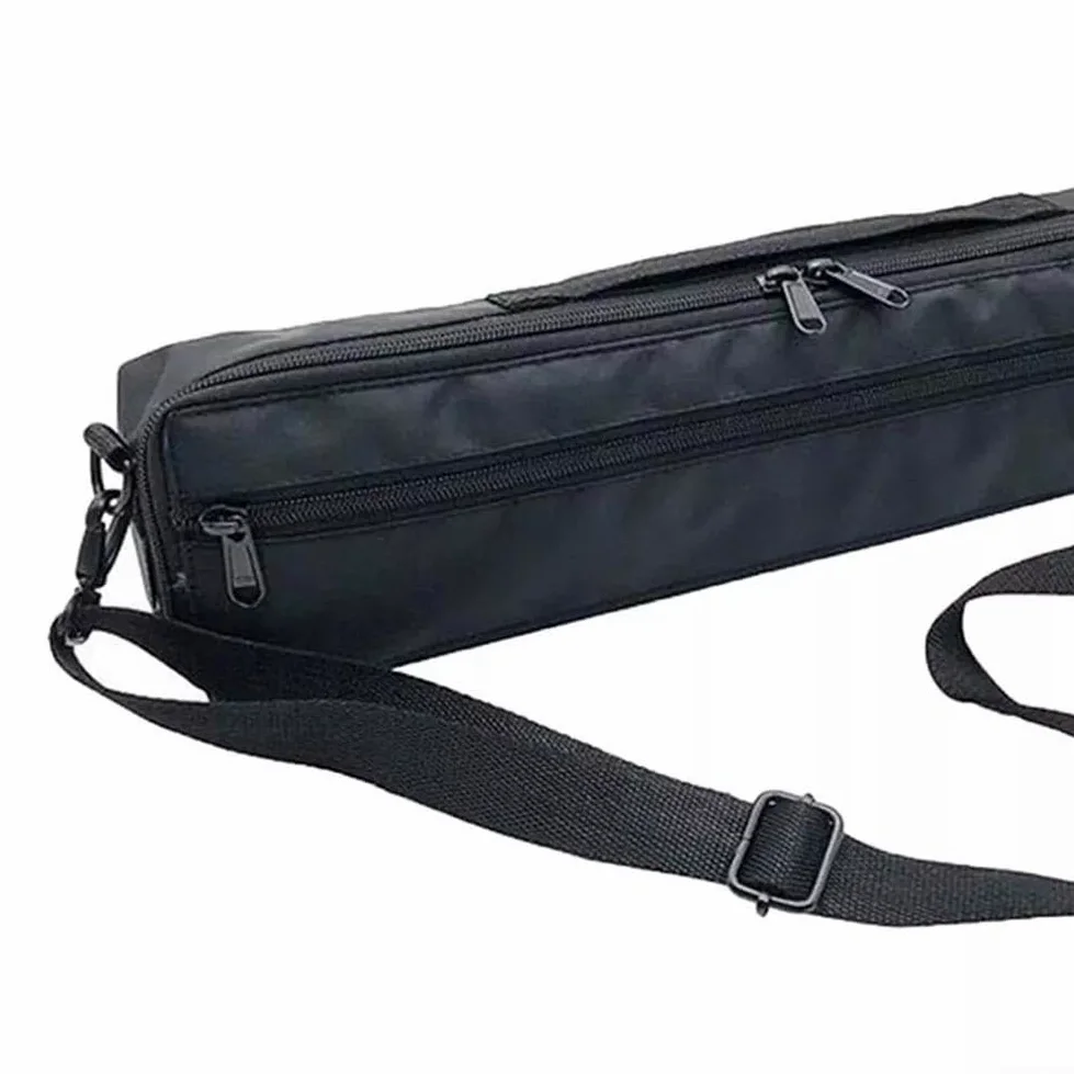 Borsa per flauto con protezione imbottita, fodera in morbida lana e tracolla regolabile per flauti a 16/17 fori (16 fori)