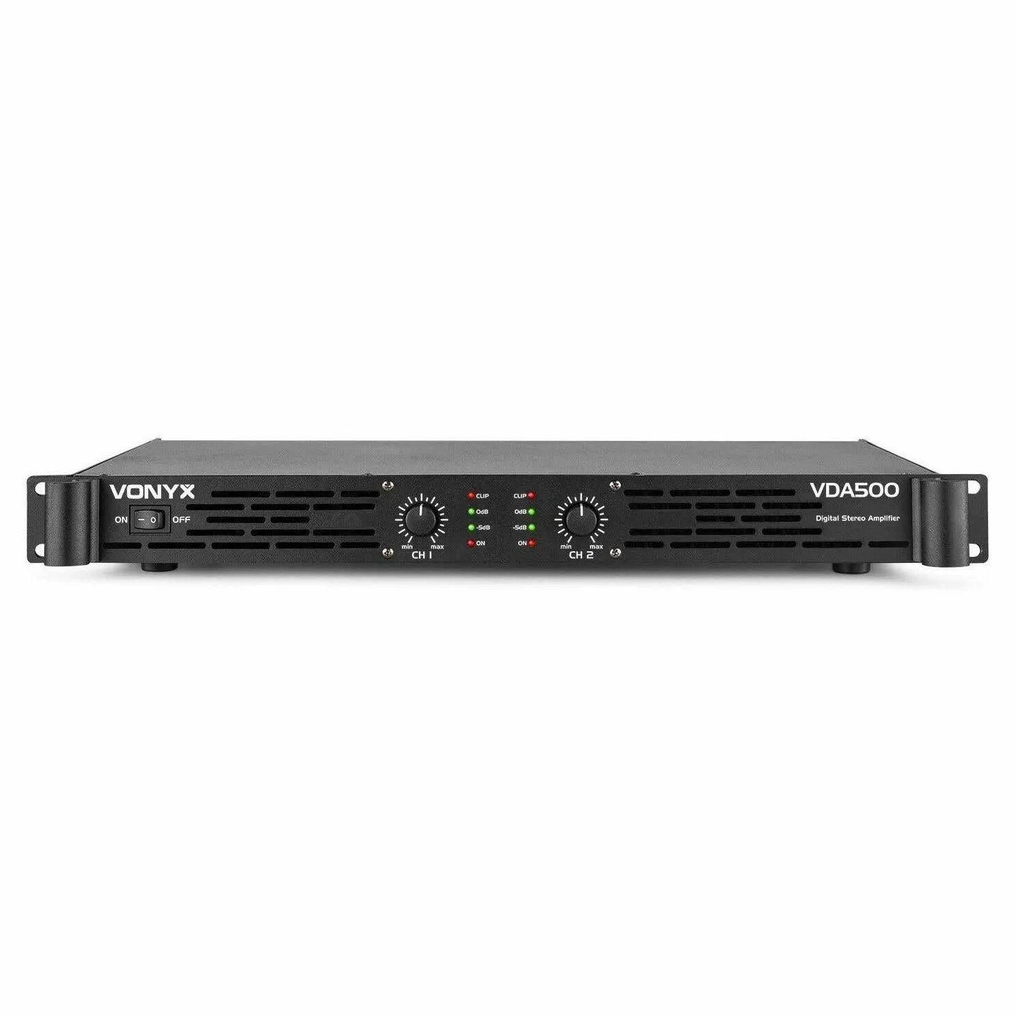 Versterker - Vonyx VDA500 stereo versterker 2x 250W - Klasse-D - 500W - Zwart