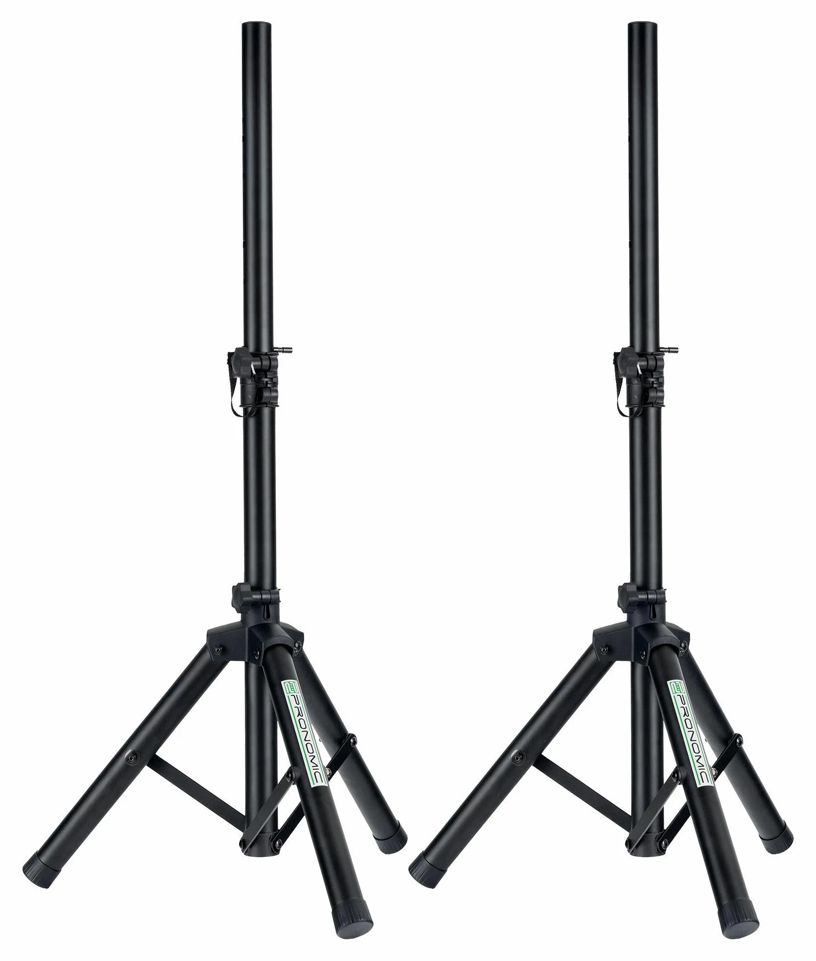 Pronomic SPS-5S Statore Per Casse In Acciaio Set Da 2 - Statore Basso In Acciaio - Ideale Per Line Array, Monitor E Amplificatori Acustici - Altezza Da 67 A 120 Cm - Solo 1,8 Kg - Nero