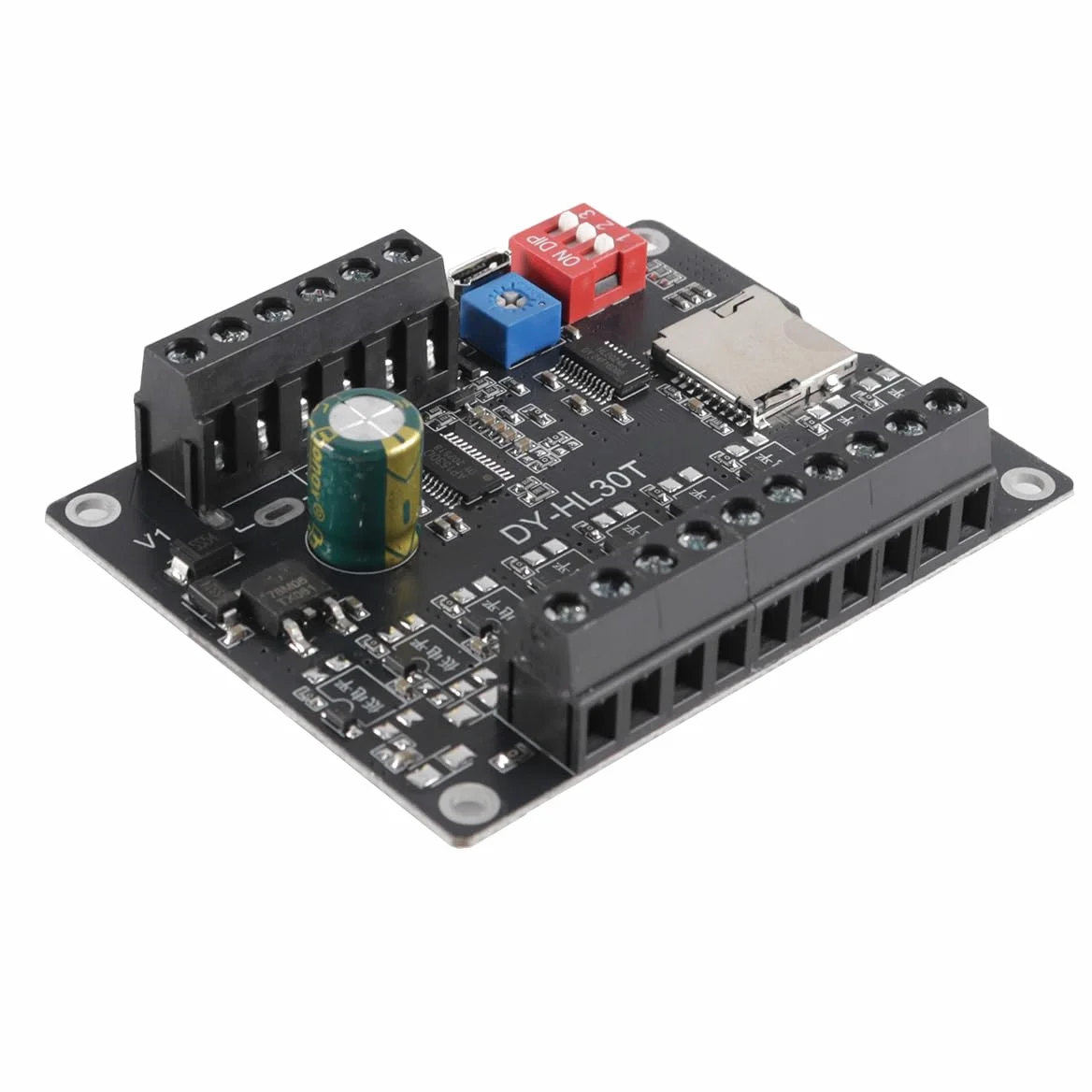 Modulo di riproduzione vocale MP3 DY-L30T da 30 W – Lettore musicale a 9 trigger con scheda amplificatore di potenza, scheda Max 32 G