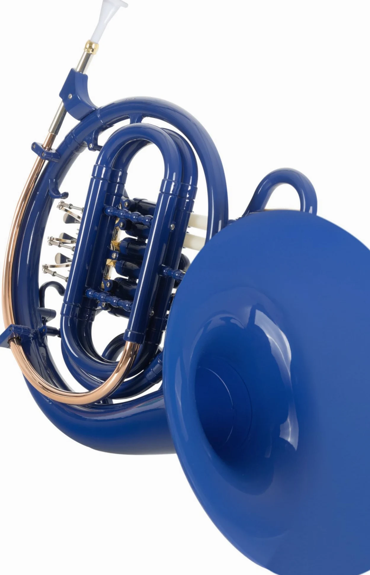 Classic Cantabile WH-20BL MardiBrass Corno Francese in plastica blu, con bocchino e custodia con spallacci. Per principianti e professionisti. Resistente, impermeabile, leggero e robusto.