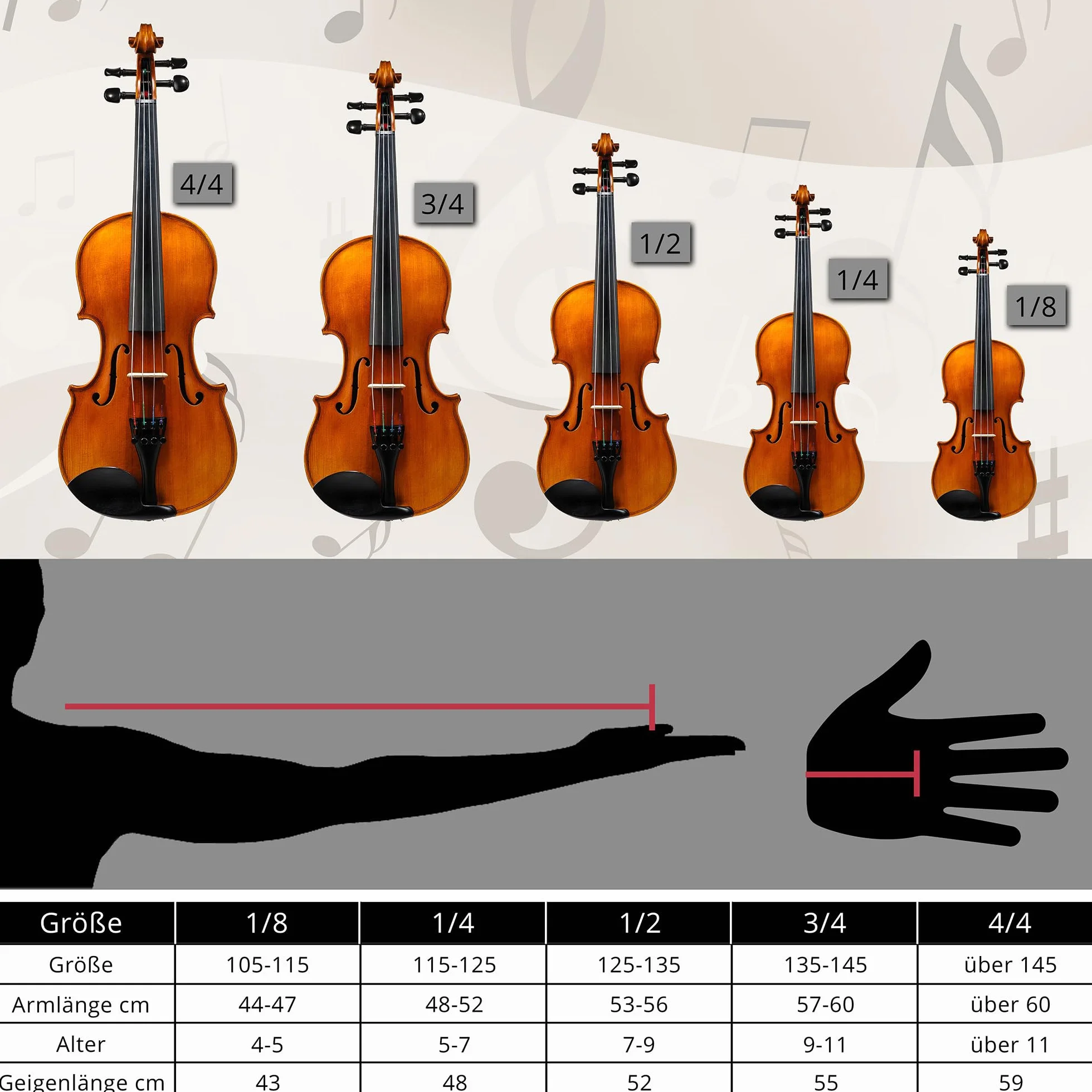 Classic Cantabile Violino Student 4/4 SET con colofonio