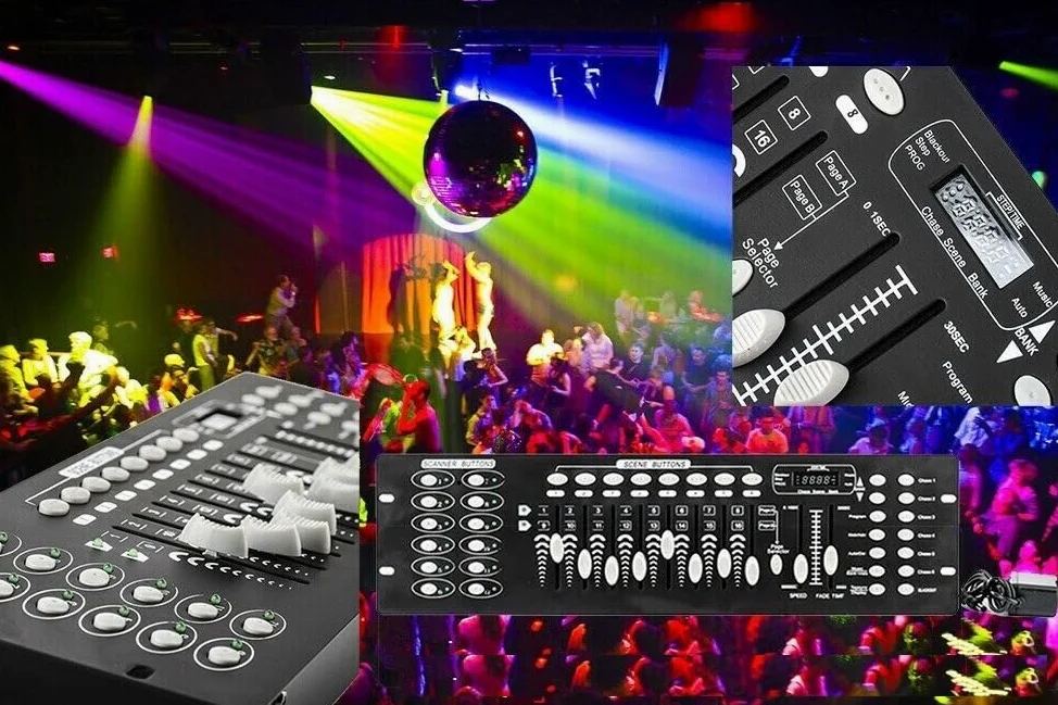 KAELA CENTRALINA DMX MIXER CONTROLLER LUCI DISCO EFFETTI DJ 192 CANALI DMX 512
