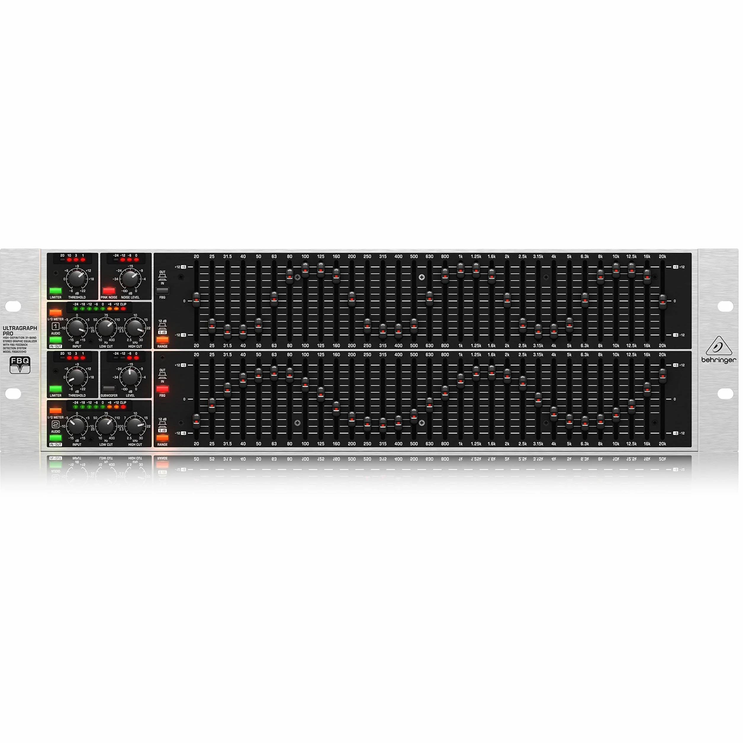 BEHRINGER FBQ6200HD EQUALIZZATORE GRAFICO 31 BANDE STEREO HD AMPLIFICATORI OPERAZIONALI A BASSO RUMORE