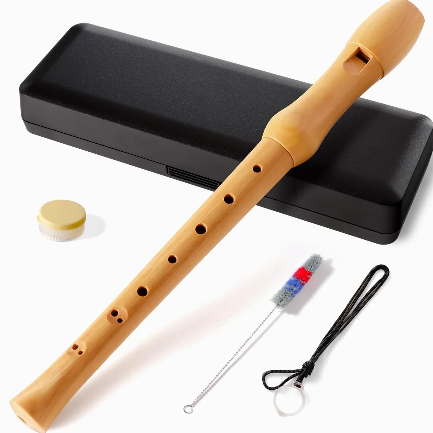 Fansjoy Flauto Dolce in Legno, 8-buche Flauto Dolce Soprano per Scuole e Adulti, Diteggiatura Barocca