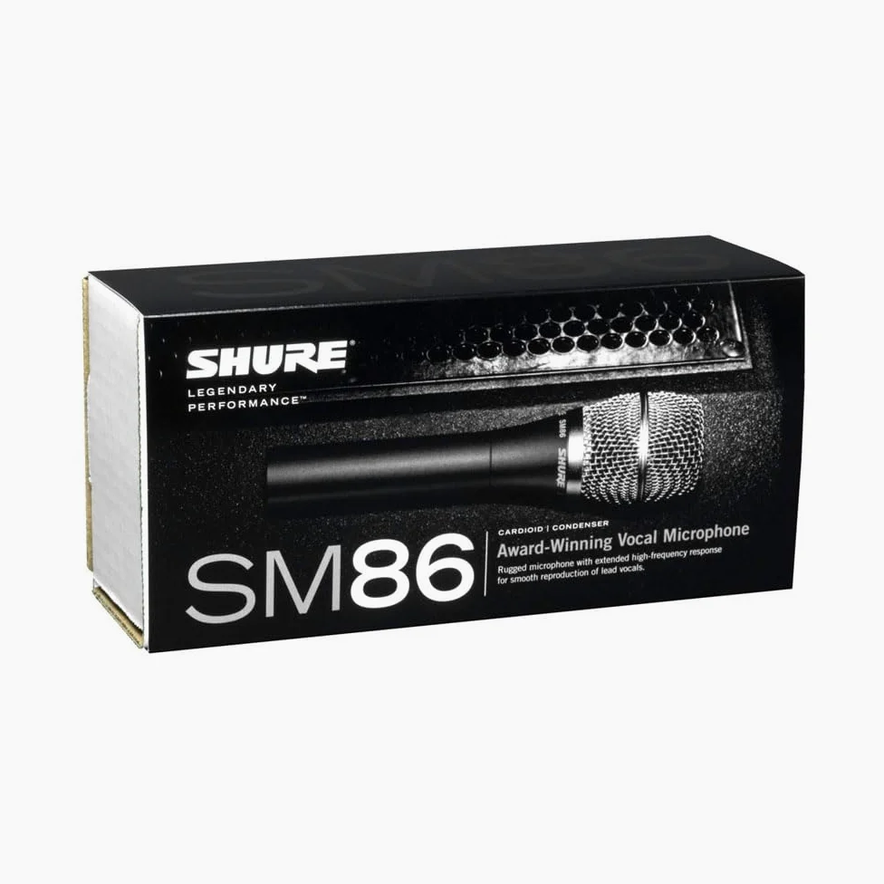 Shure Sm86 Microfono Professionale Cardioide A Condensatore Ideale Per Cantanti Solisti E Cori (Astuccio E Supporto Inclusi)