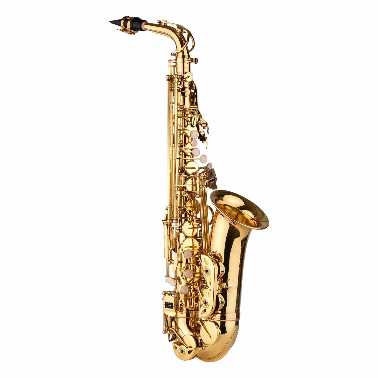 Saxfono EB Alto, Sax Laccato in Ottone con Suono Puro per Begner, Accessori Professionali Inclusi