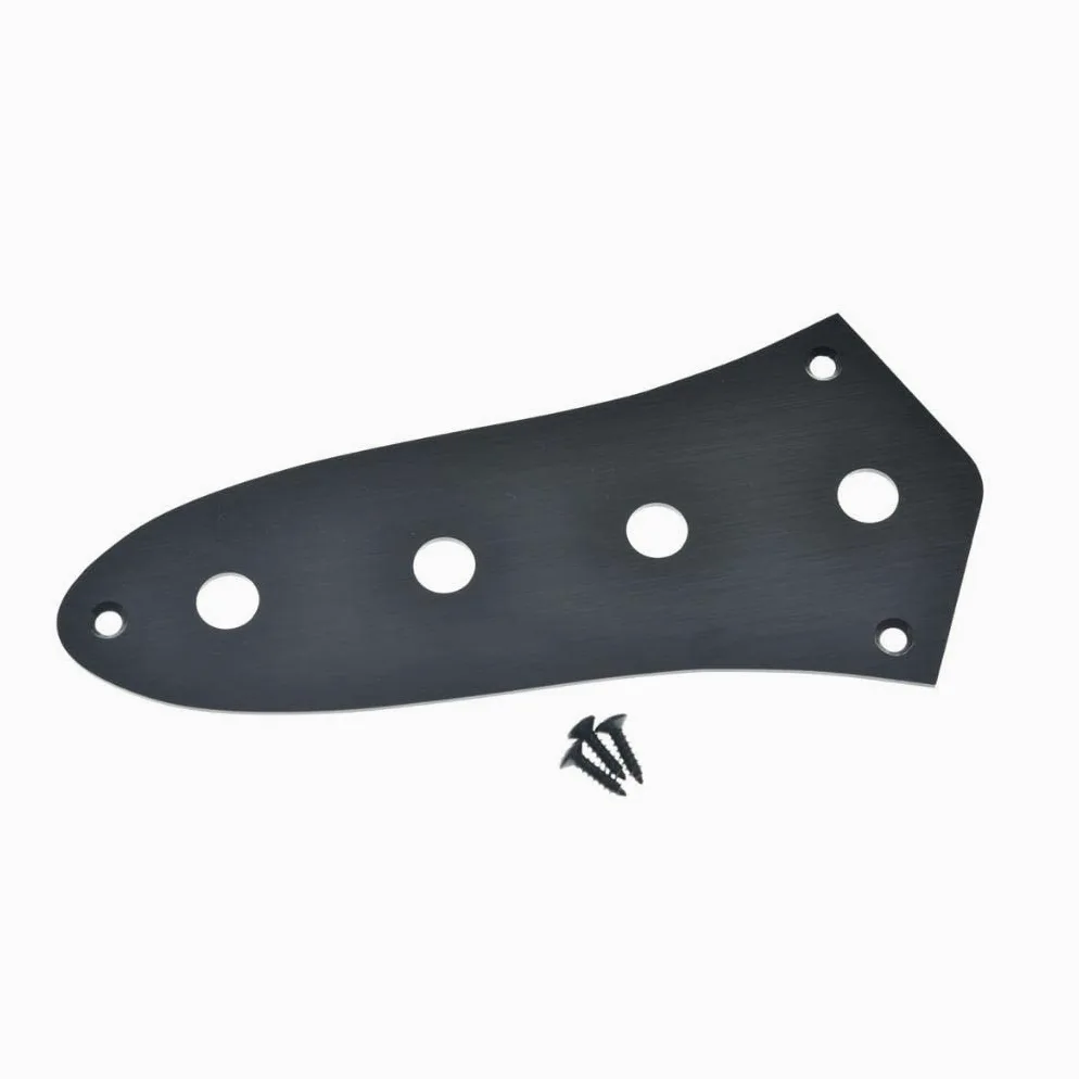 Dopro American Standard J Piastra di controllo basso Alluminio Anodizzato Jazz Bass JB Piastra di controllo con 3/8 "(9.5mm) CTS Pot Hole per Americano/Messicano Jazz Bass Nero
