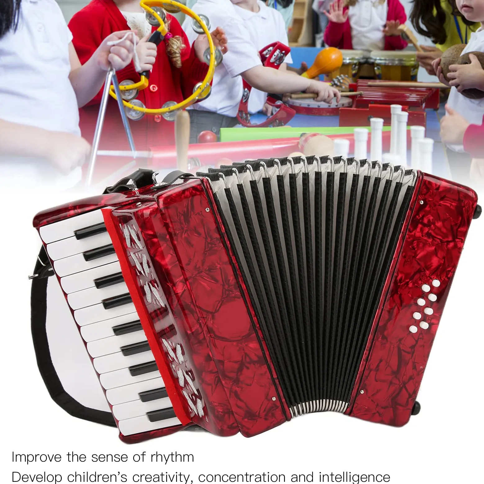 Fisarmonica piano accordion for adults Piano forte a fisarmonica 8 Bass 22 strumento fisarmonica chiave con cinghia Fisarmonica fisarmonica a bottoni per adulti Akordeony klawiszowe