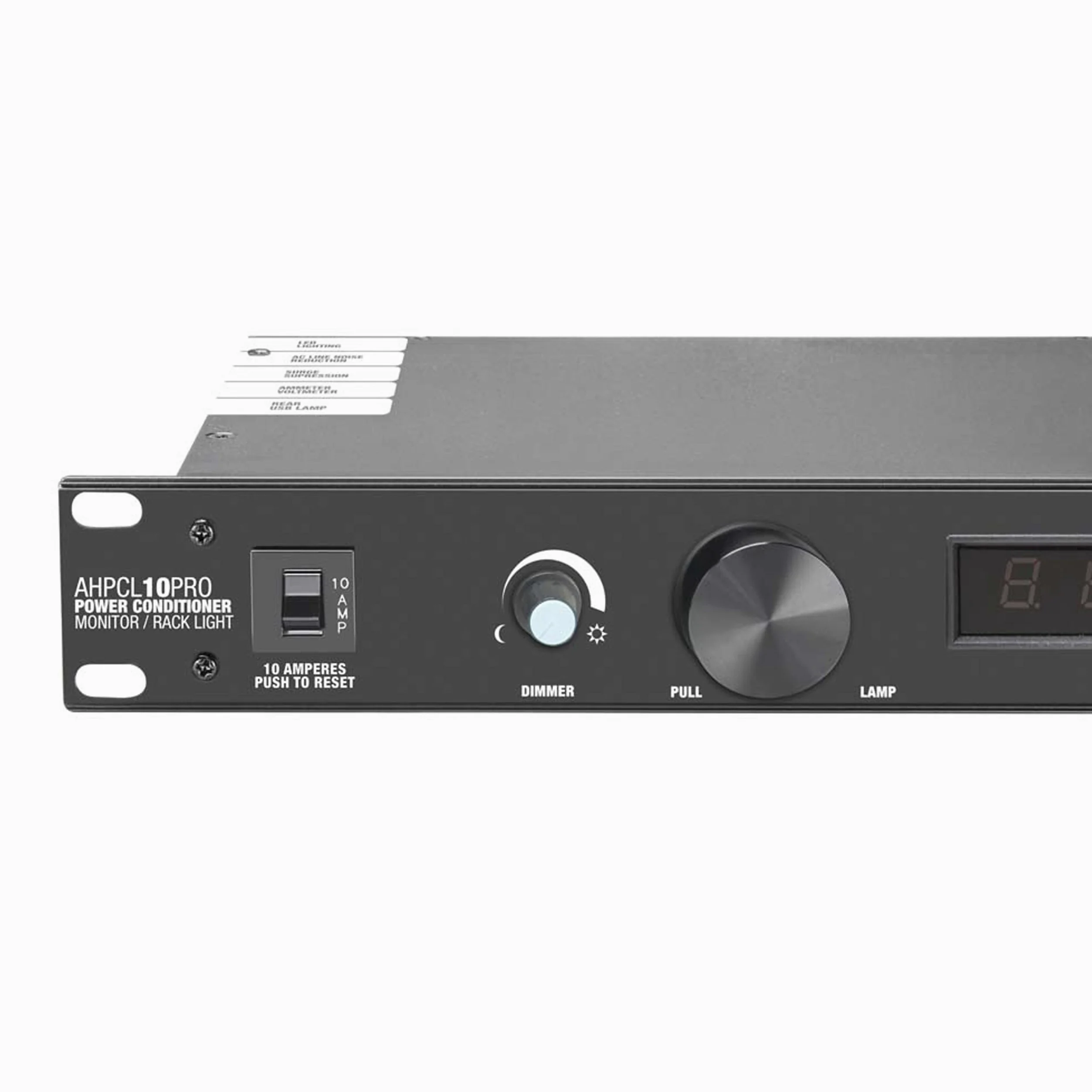 Adam Hall 19" Parts PCL 10 PRO - Regolatore di tensione con illuminazione rack, display, voltometro e amperometro
