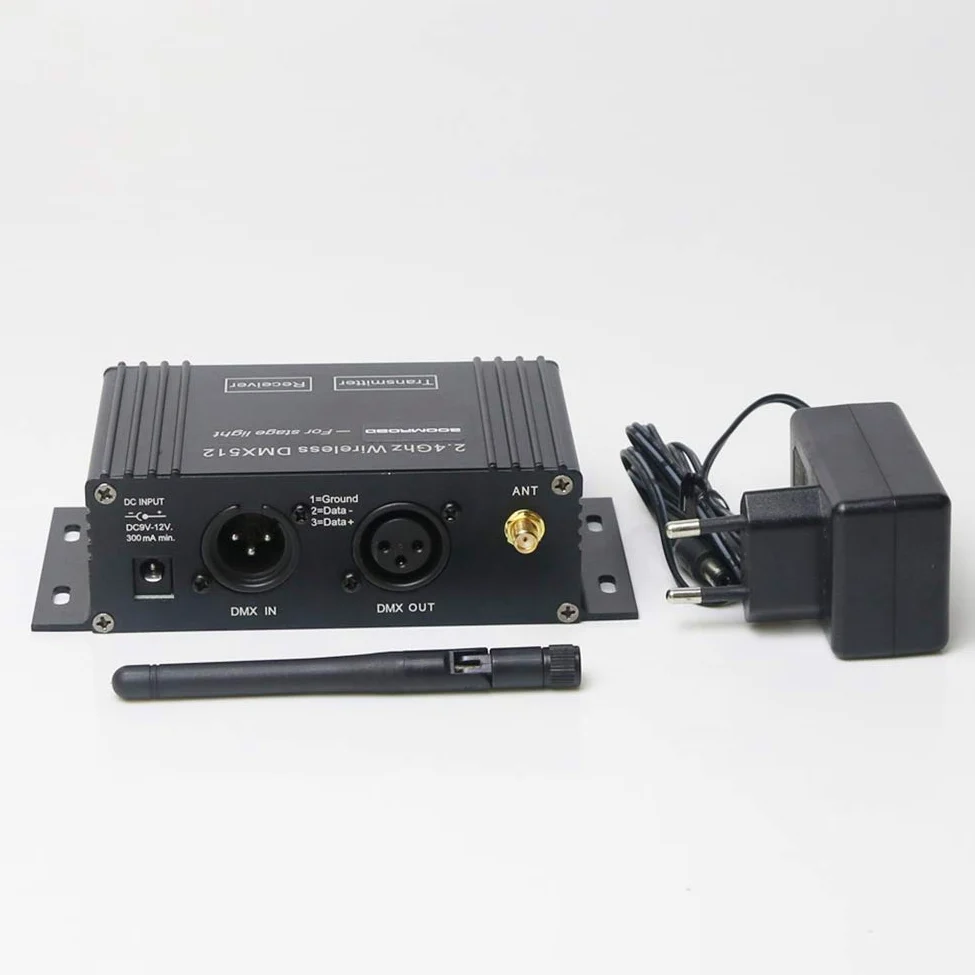 512 Wireless Controller Ricevitore Trasmettitore Display LCD Potenza Regolabile per Disco DJ Stage Bar Light-EU Plug