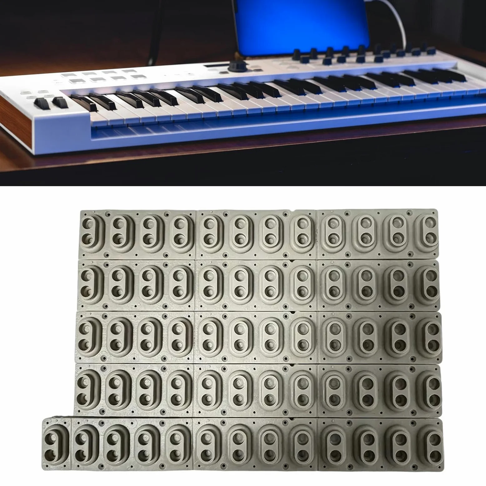 Amagogo 5 pezzi di striscia conduttiva per tastiera, accessori per pianoforte elettronico,