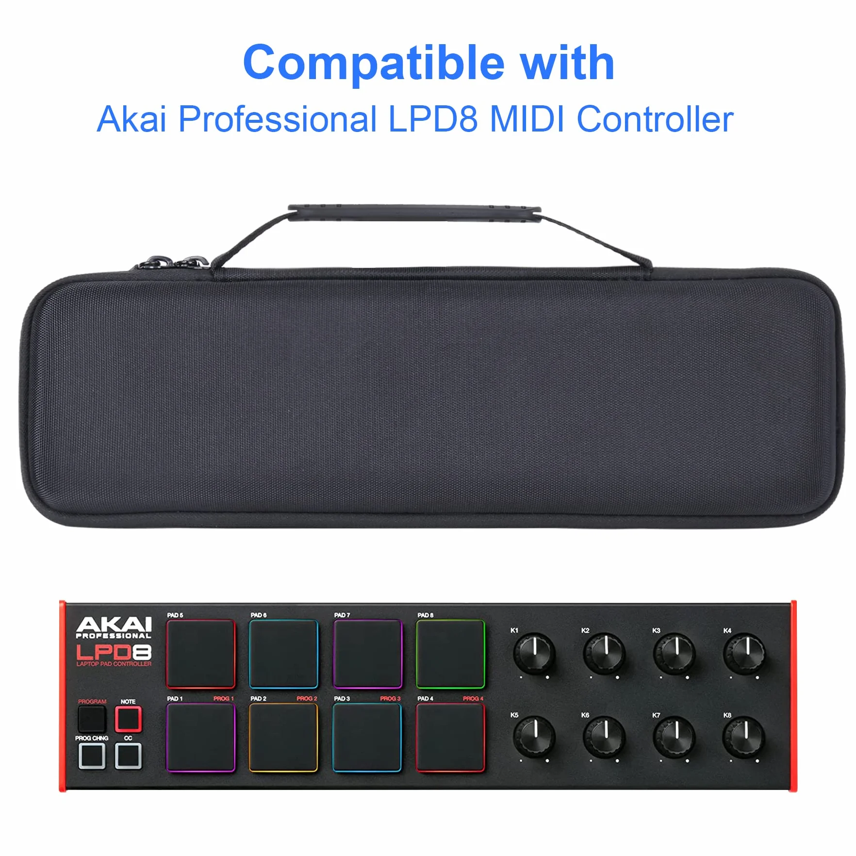 co2CREA cassa custodia borsa per AKAI Professional LPD8 Controller USB MIDI Portatile(solo scatola,Case Only)