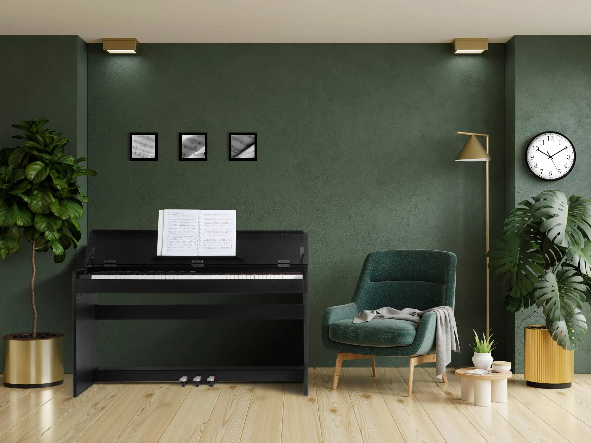 McGrey DP-18 SM Pianoforte Digitale Nero Opaco - 88 Tasti Tastiera con azione a martello - Pianola musicale con USB, 128 suoni, 128 polifonie, 3 pedali - Piano digitale Set con Panca e Cuffie