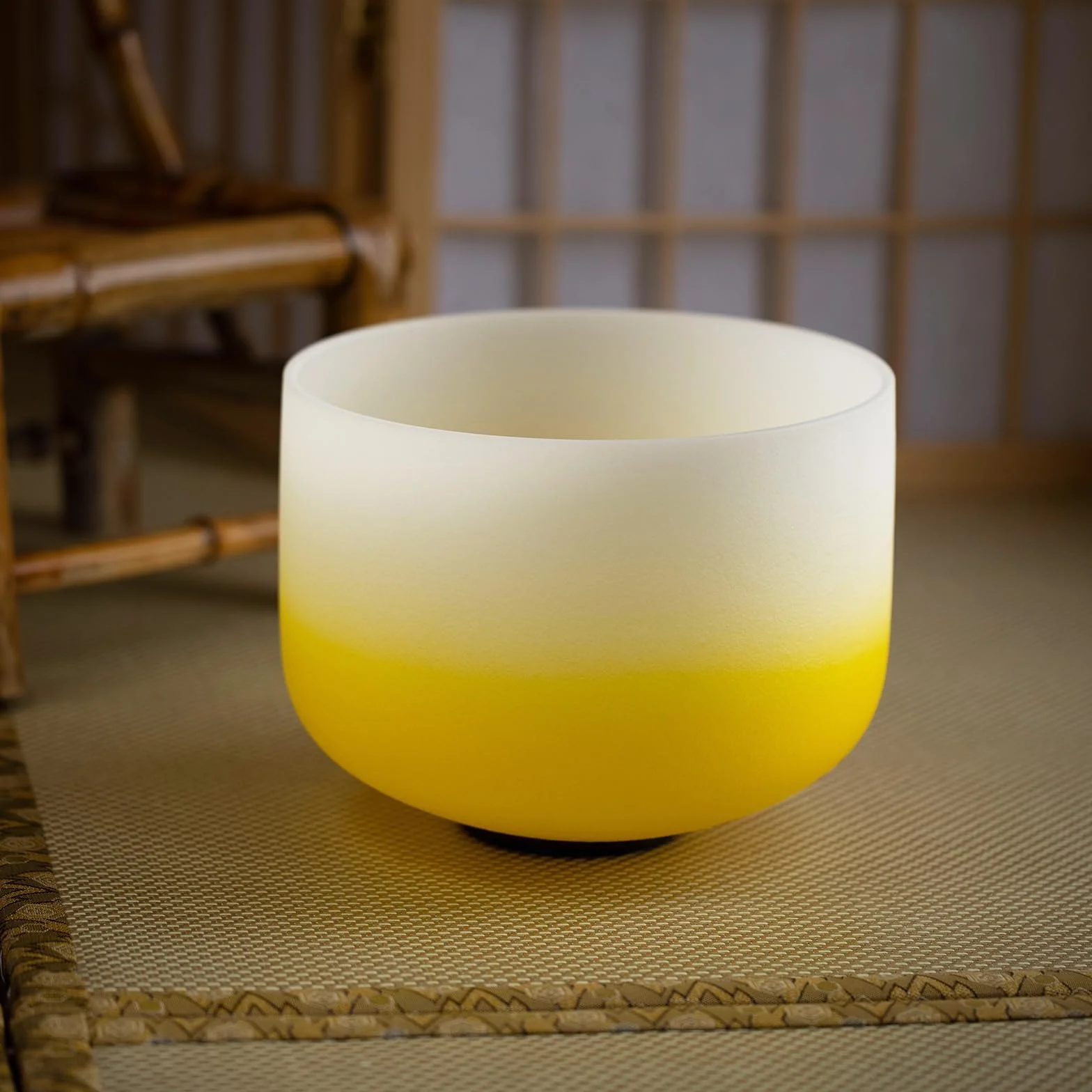Hye-eun 7 campane tibetane in cristallo da 17,8 a 30,5 cm, 432 Hz, per yoga, meditazione, con custodia resistente (sfumato colore, 7 pezzi)