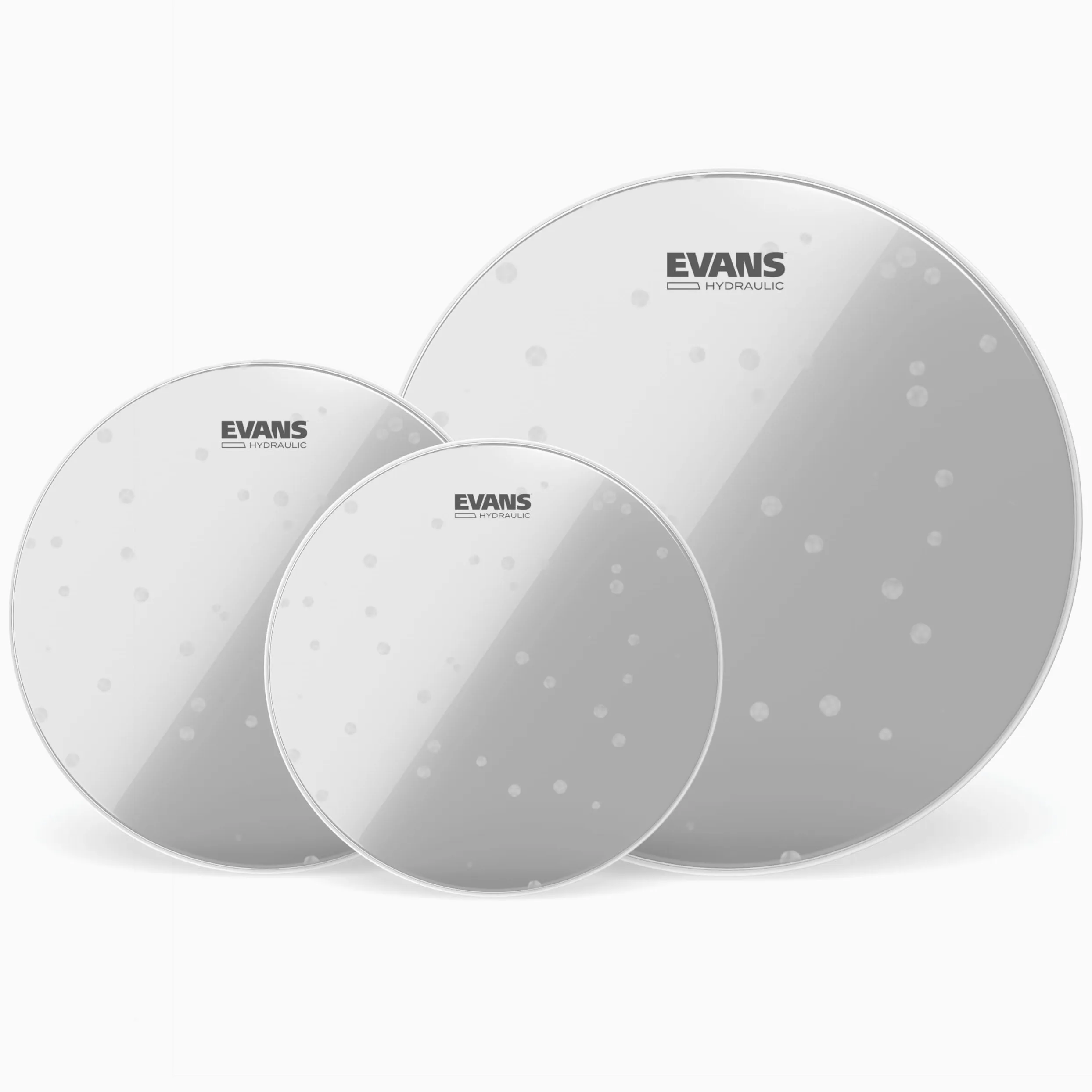 Evans ETP-HYDGL-S Confezione da 3 Pelli Idrauliche per Tom Rispettivamente di 12", 13" e 16 Standard, Trasparente