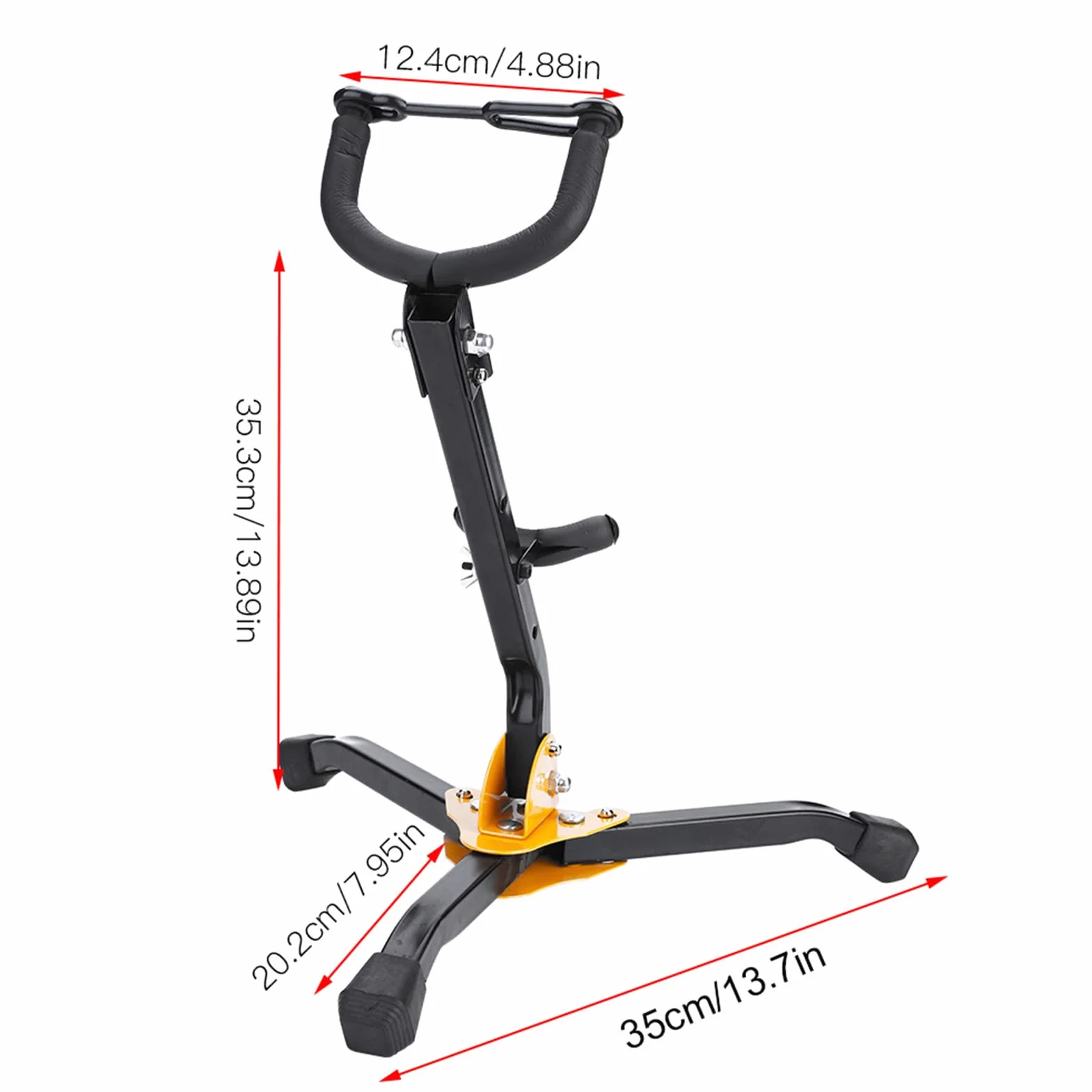 alto/tenore con supporto per flauto/clarinetto staccabile supporto portatile regolabile con piedini in gomma antiscivolo Base triangolare in met per sassofono contralto, sassofono tenore