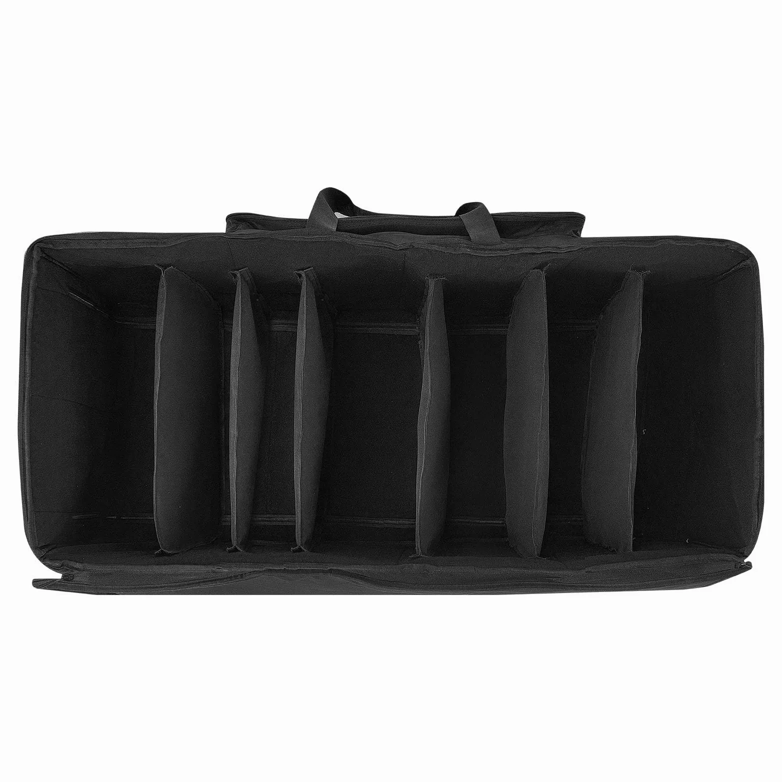 VEVOR Borsa per Batteria Elettronica in 600D, Borsa Imbottita con Ruote, Grande 91,4 x 42,1 x 41,9 cm di Interno, Custodia da Viaggio Leggera con Divisori Rimovibili, Tasche Multiple, Nero