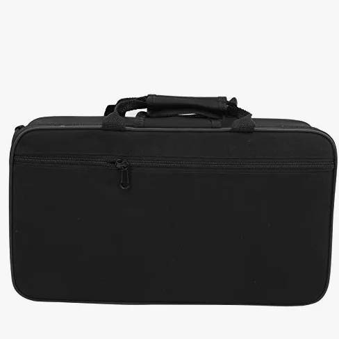 Strumento Musicale Clarinetto Chiave in Sib, Set Clarinetto 17 Chiavi in ​​Sib in Legno con Panno per Pulizia Scatola per Cacciavite a Lamella Strumento Musicale (BLACK)