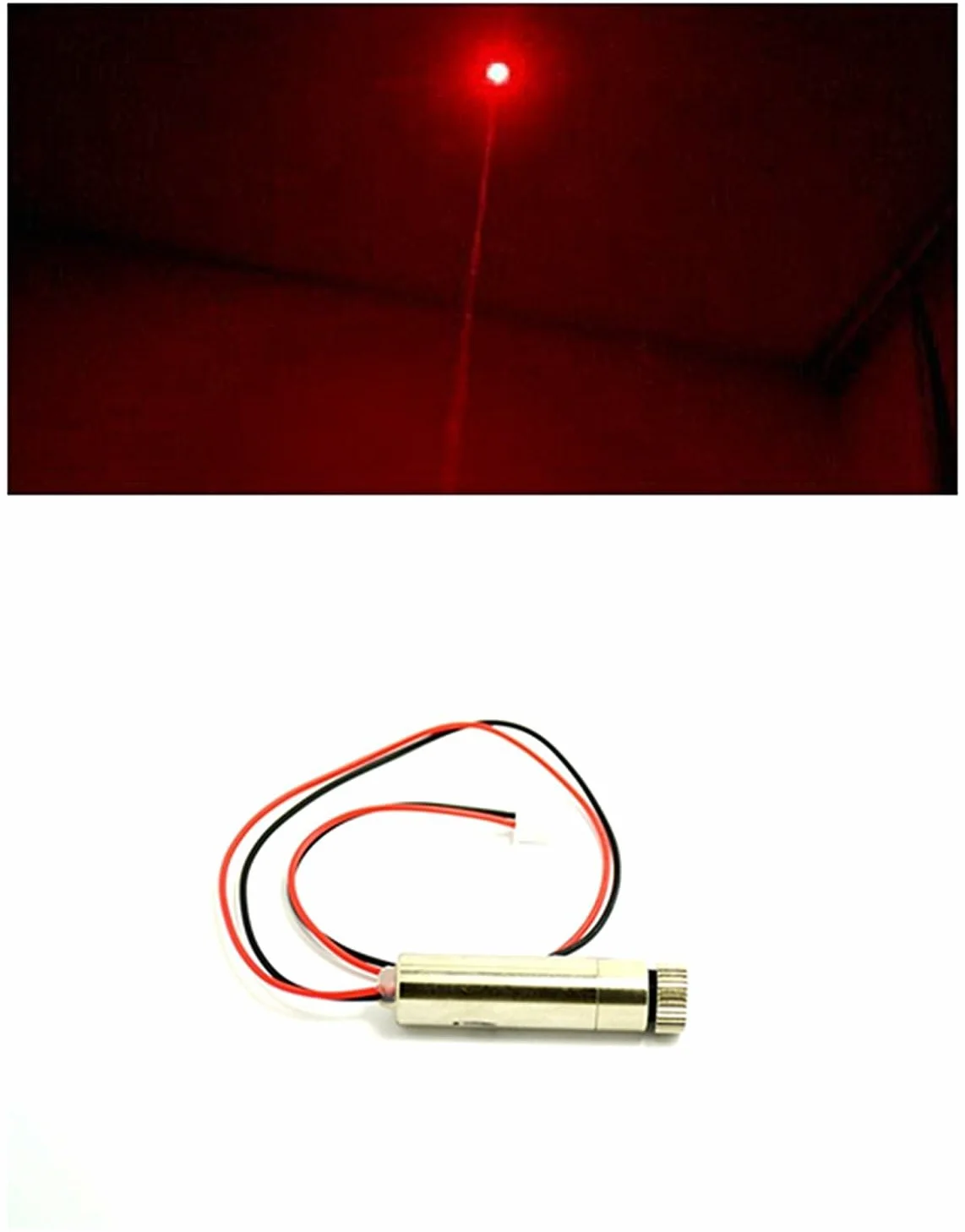 Laser Rossi Focalizzabili 650nm 30mw Modulo Diodo a Punti 12x35mm con driver e cavo