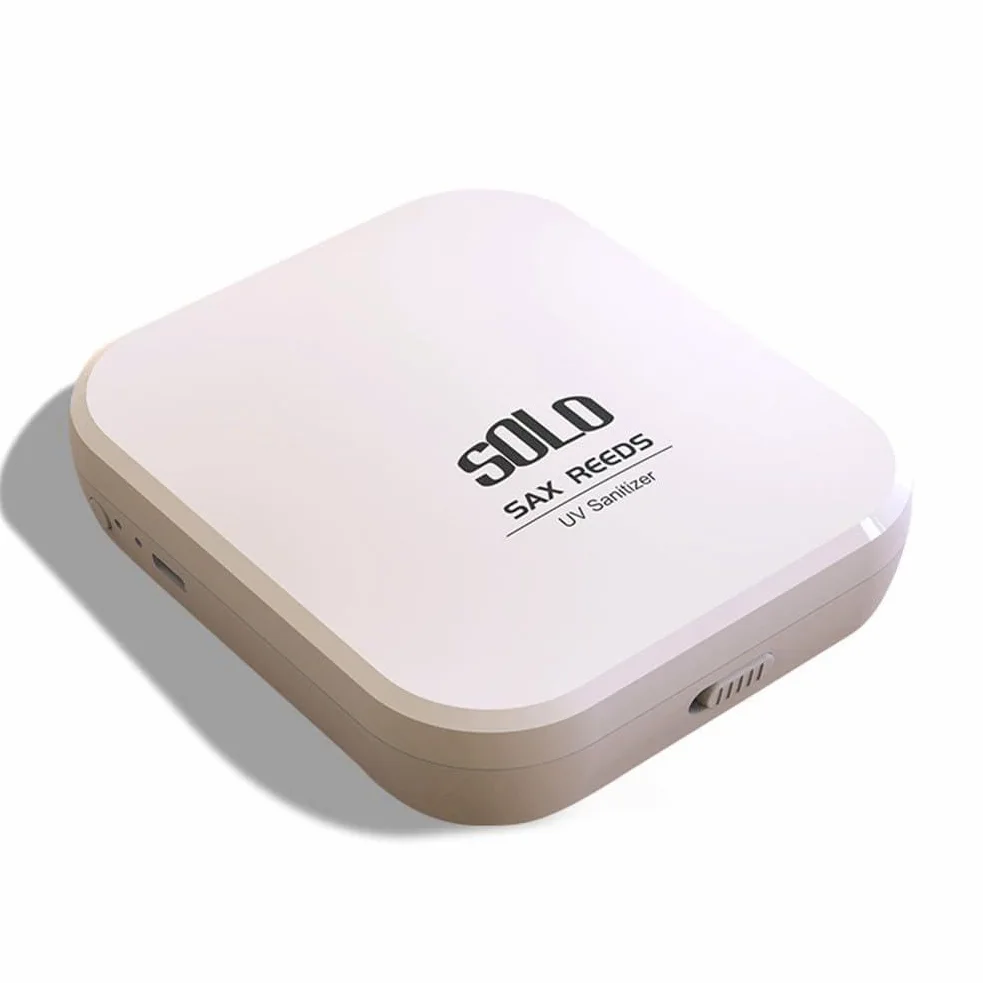 Custodia per ance e idratante con luce UV-C per sassofono e clarinetto, contiene 8 ance, batteria 700 mAh, bianco, blu, confezione da 3
