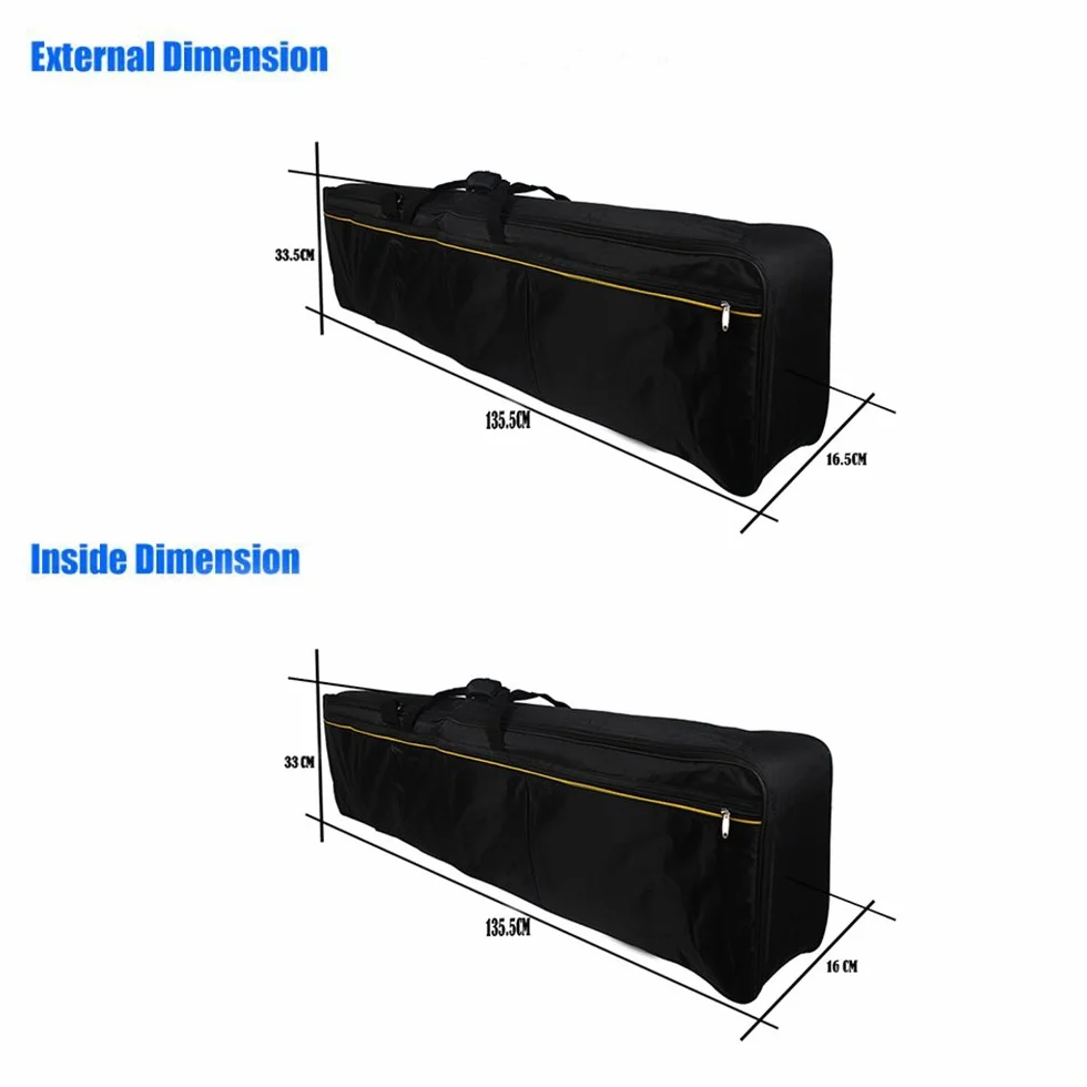 Custodia Imbottita per Tastiera Elettrica a 88 tasti, in Tessuto Oxford Gig Bag Portatile