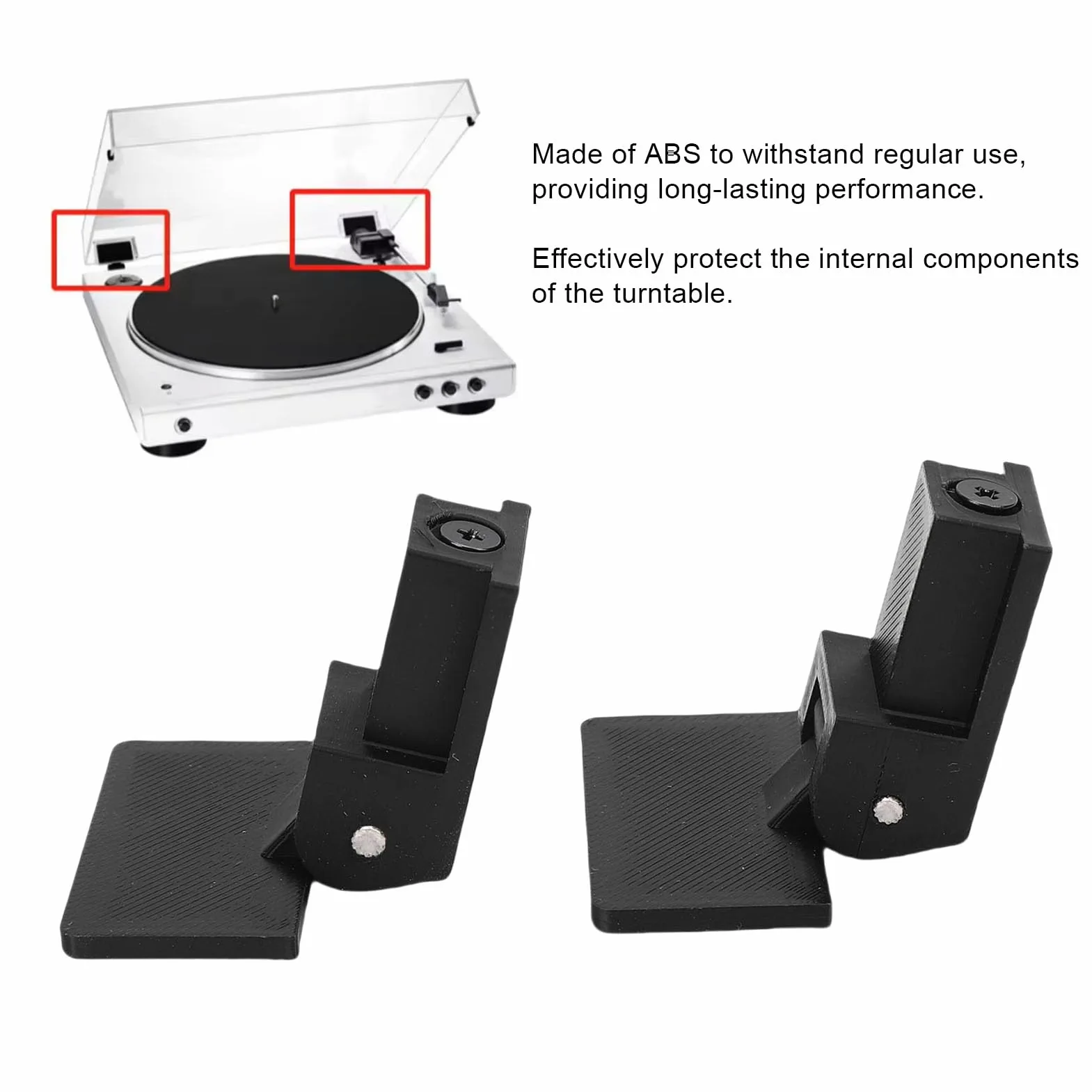 FILFEEL Technica Cerniere Copertura Giradischi – Cerniere di Ricambio per Giradischi LP120 LP60X LP140 LP5 LP3 LP70X PS-HX500 Dual CS 429 a Trazione Diretta – Confezione da 2 in Plastica ABS