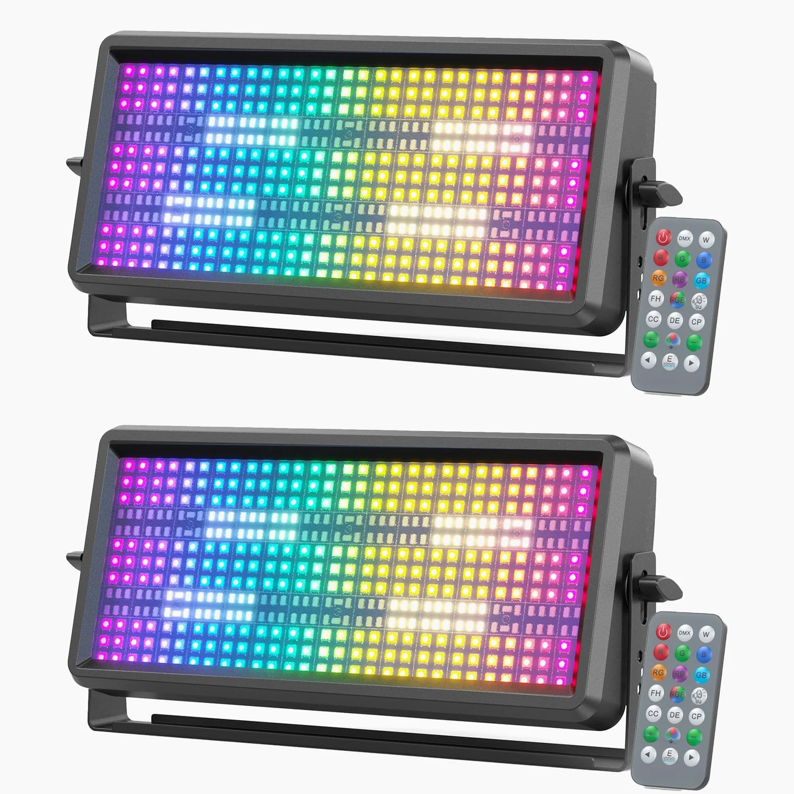 2 pezzi 150W LED RGBW Wallwasher 450 LEDs Barra Luminosa Stroboscopica Effettouce Luce da discoteca con Telecomando per DJ Discoteca Luci da Palco Bar Interno ed esterno Illuminazione
