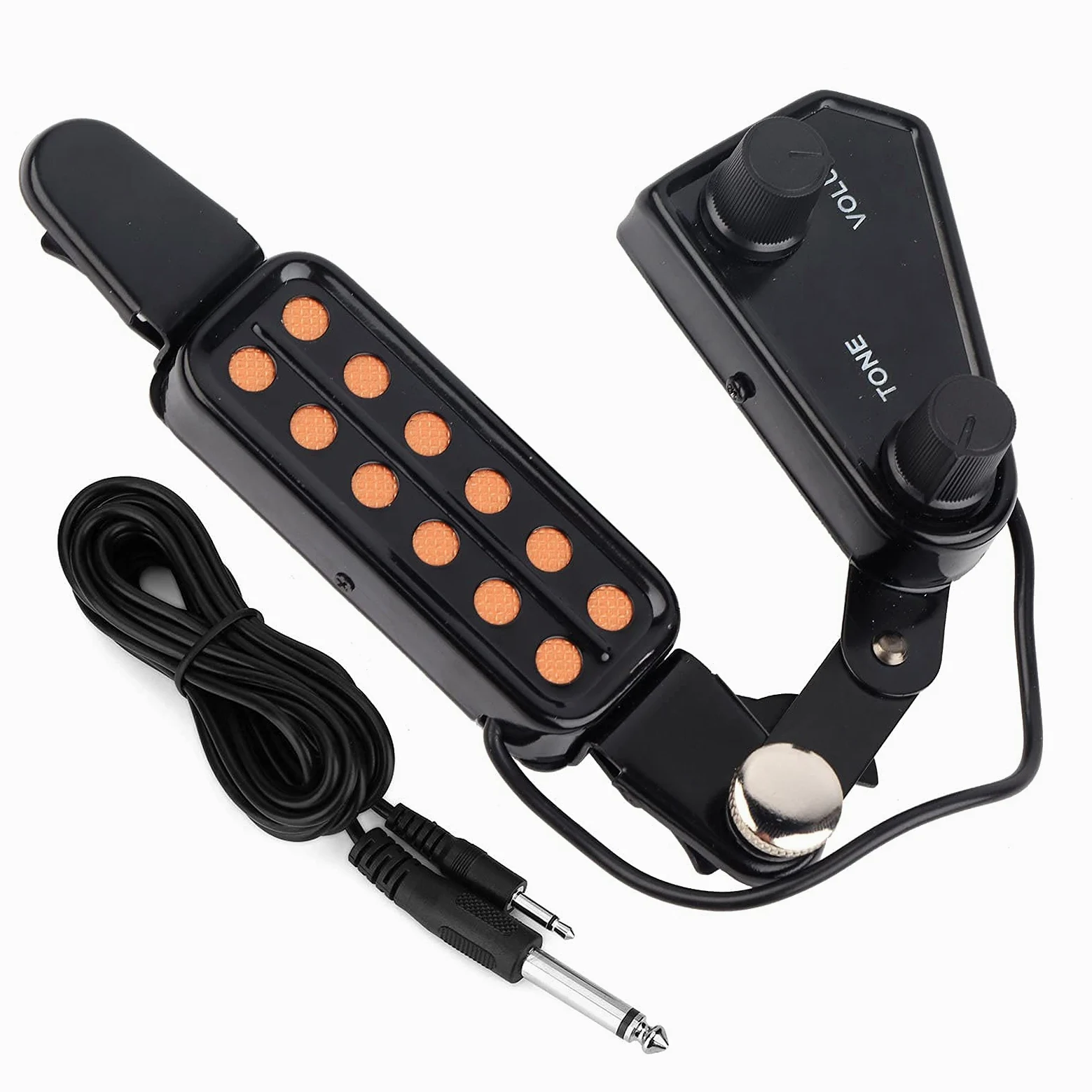 VGEBY1 Pickup per Chitarra, trasduttore Magnetico per Pick-up Acustico a 12 Fori con Kit di sintonizzatori Tono Volume Accessorio per Strumenti Musicali
