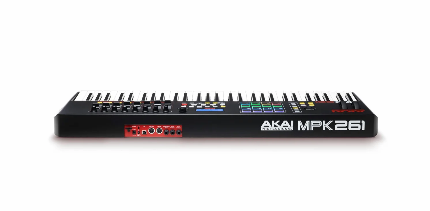 AKAI Professional MPK261 - Tastiera MIDI Controller con 61 Tasti Semi-Pesati, Controlli MPC + Software