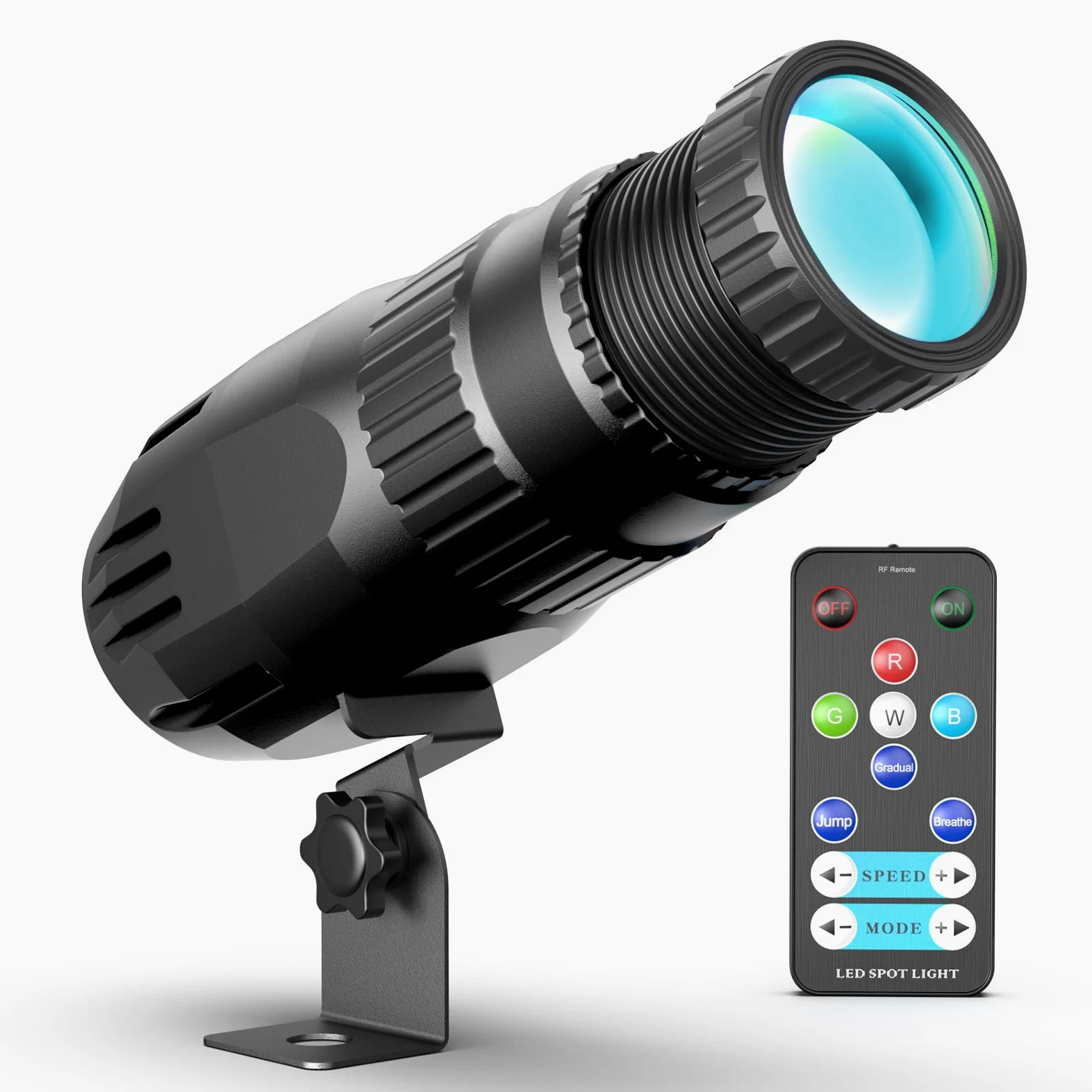 Pinspot Luci 20W RGBW 4 in 1 Fascio di Luce da Palcoscenico 4 modalità Proiettore a Sfera da Discoteca con Telecomando per Bar Feste Spettacoli Matrimoni
