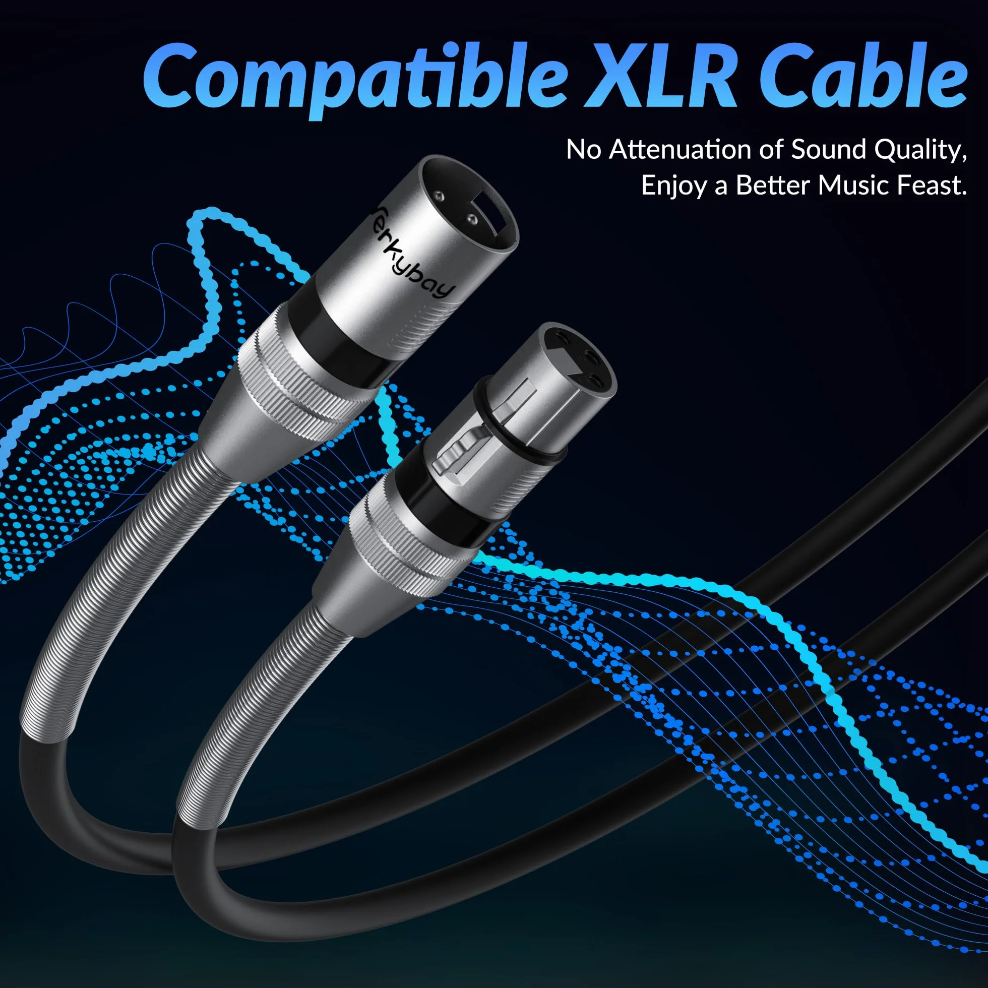 Cavo per Microfono Bilanciato 0.5m(4 pezzo), Cavo di 3-Pin XLR Maschio a Femmina, Struttura a molle SR 50cm Cavi Audio per Microfoni, Podcast, Palchi, Altoparlanti, Mixer, Amplificatori ecc.