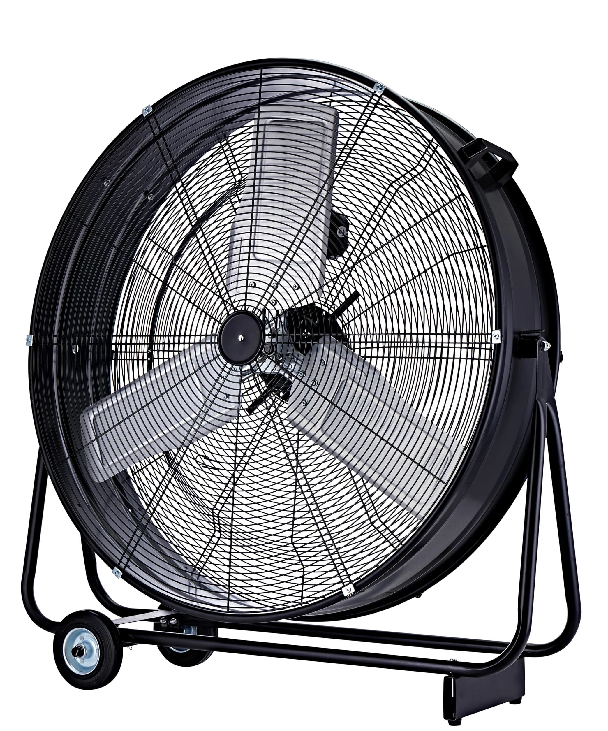 Be Cool Macchina eolica industriale 75 cm BCIWM75 cm – Ventilatore a tamburo guidabile, Ø 75 cm (30"), 300 Watt, motore in rame, 2 velocità, pale rotore in alluminio, griglia di protezione per