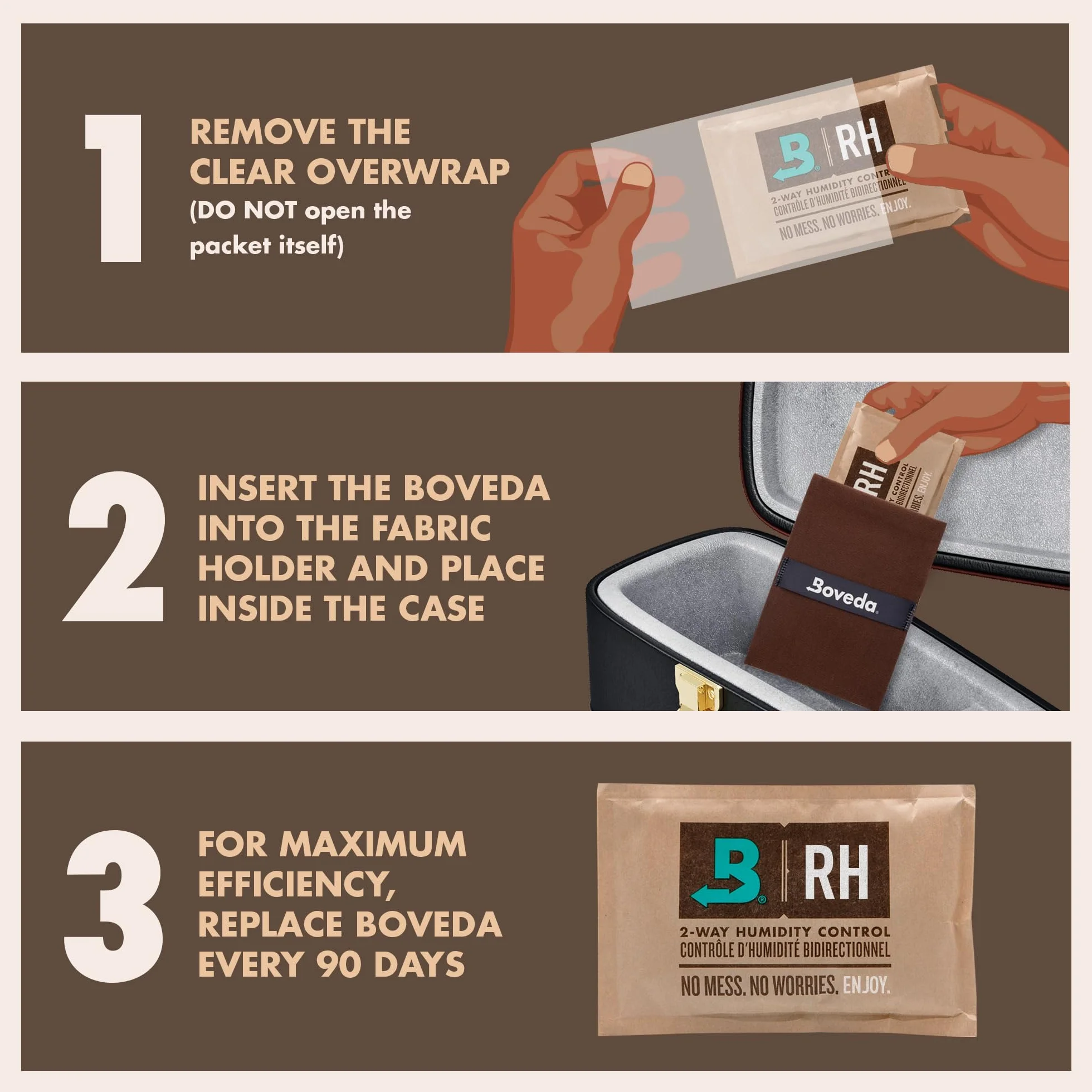 Boveda Music Small Starter Kit - (1) 49% RH Standard Boveda - Controllo dell'umidità bidirezionale ideale per la maggior parte dei CLIMI - per ukulele, violino, clarinetto e altri piccoli strumenti in
