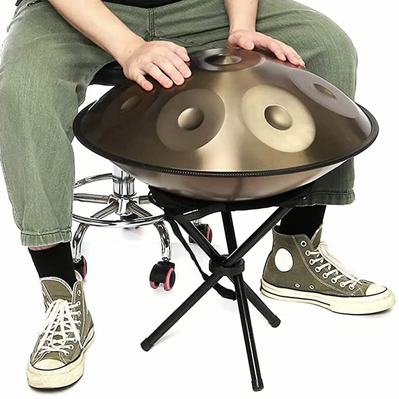 Tamburo A Mano In Acciaio Da 22 Pollici Strumento A Tamburo Handpan, Alto Livello Di Qualità, Alto Livello Di Qualità, Produce Una Risonanza Piacevole 440HZ