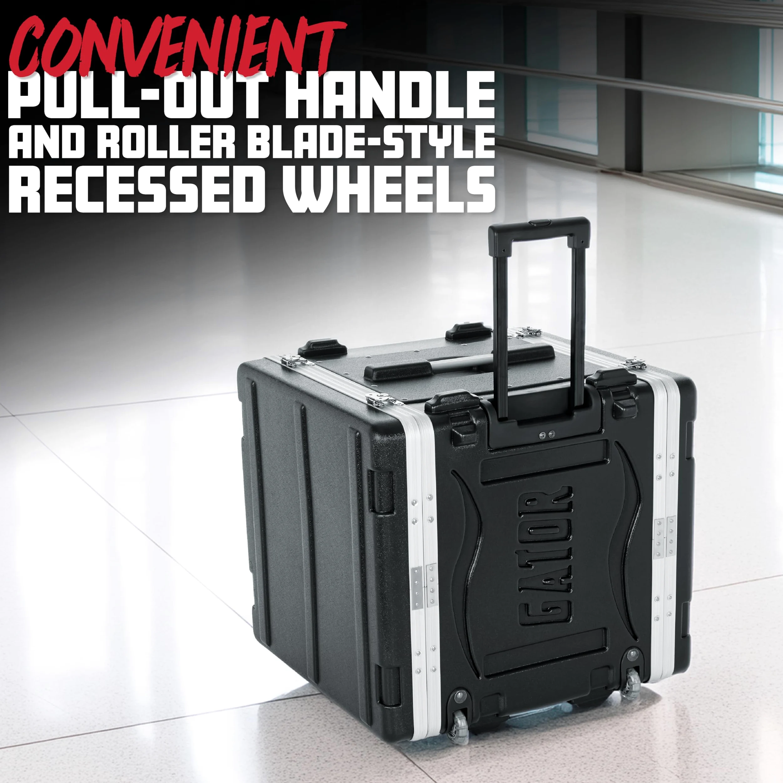 Gator Cases - GRR-8L - rolling rack da 8U, profondità 19"