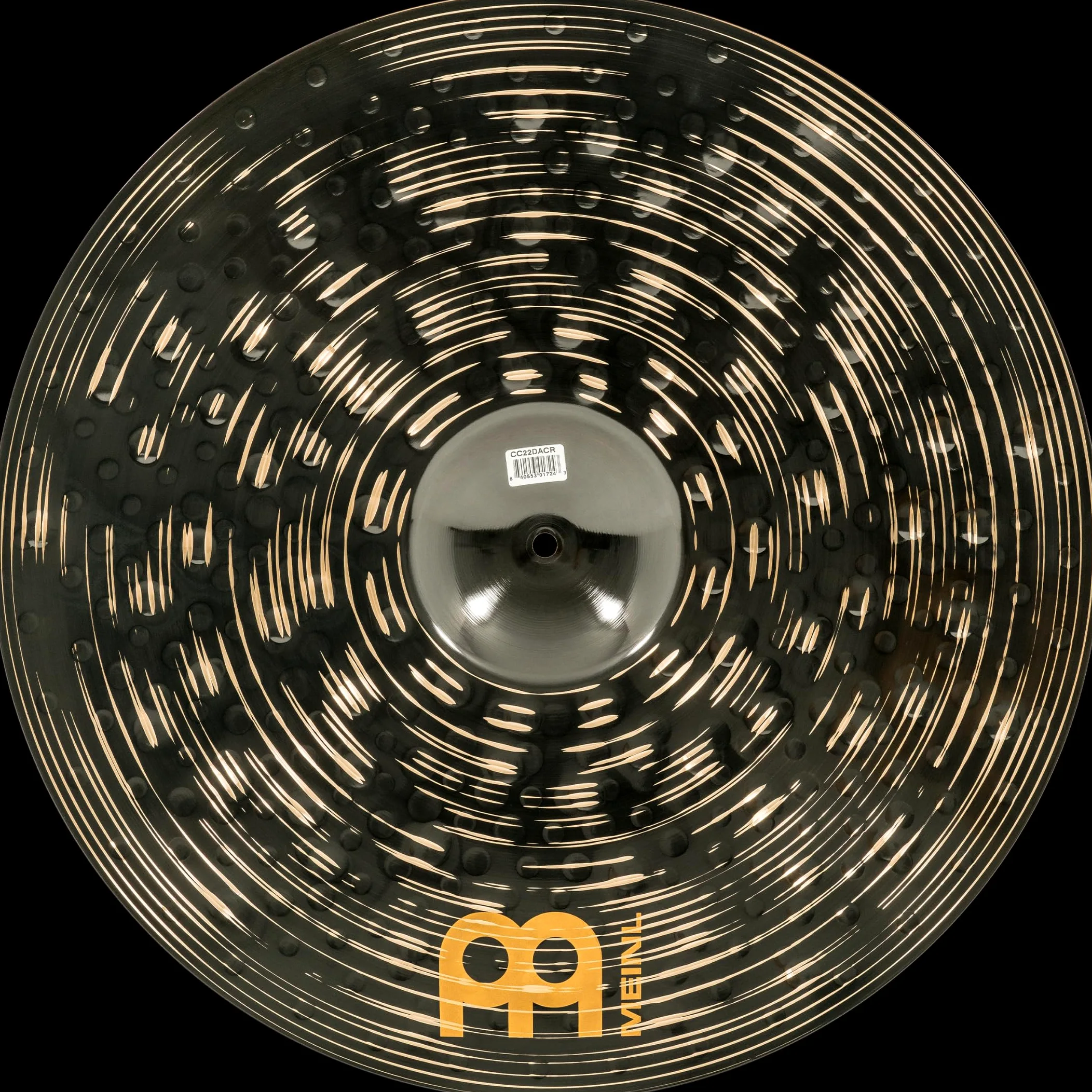 Meinl Cymbals Classics Custom Dark Piatto Crash-Ride 22 pollici (55,88cm) per Batteria - Bronzo B12, Finitura Scura, Prodotto in Germania (CC22DACR)