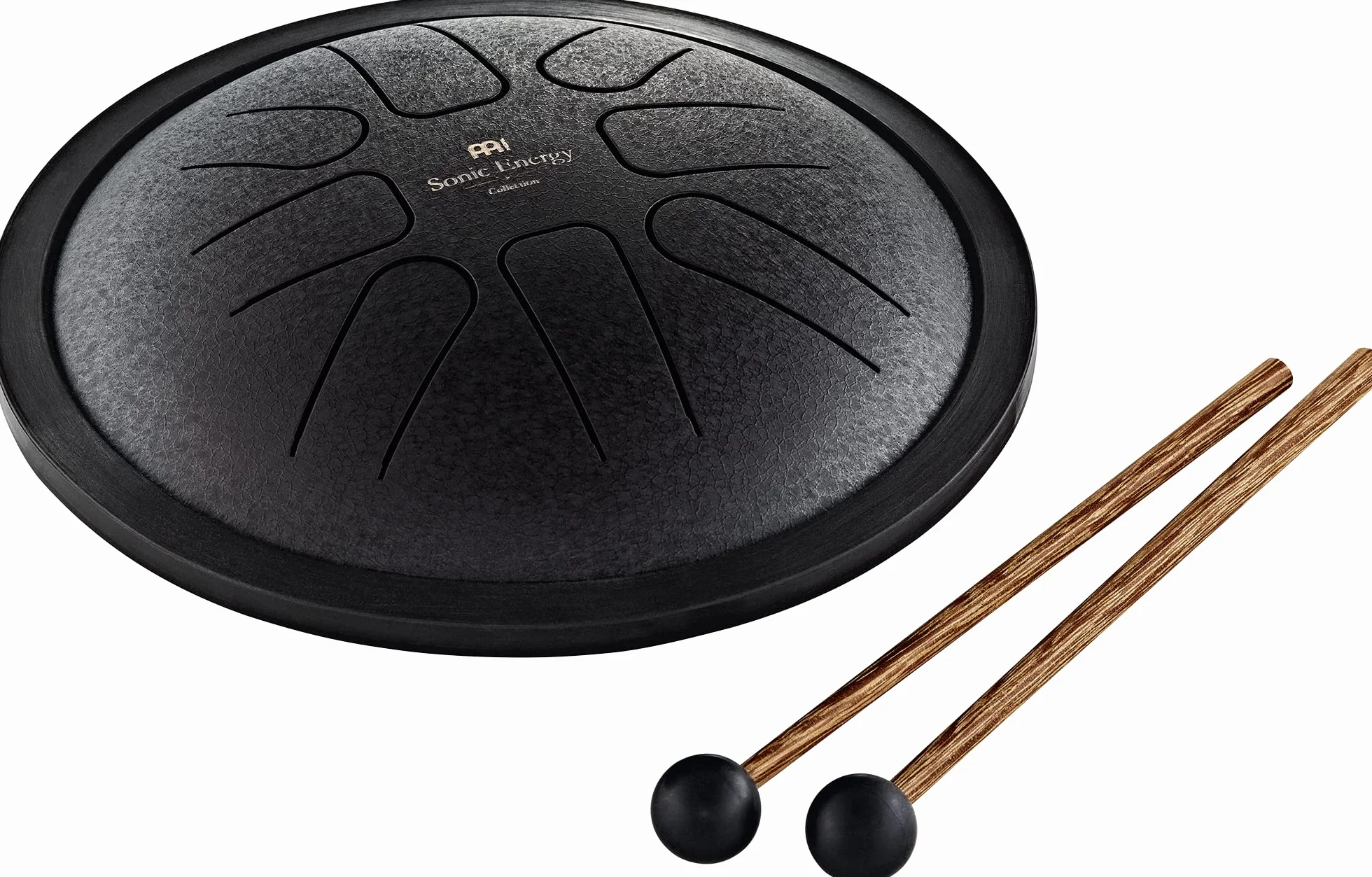 Sonic Energy Steel Tongue Drum – Small Tank Drum da 7 Pollici in F Minore – Strumento in Acciaio Inossidabile per Meditazione, Yoga, Bambini - Include Mallet e Borsa (SSTD1BK)