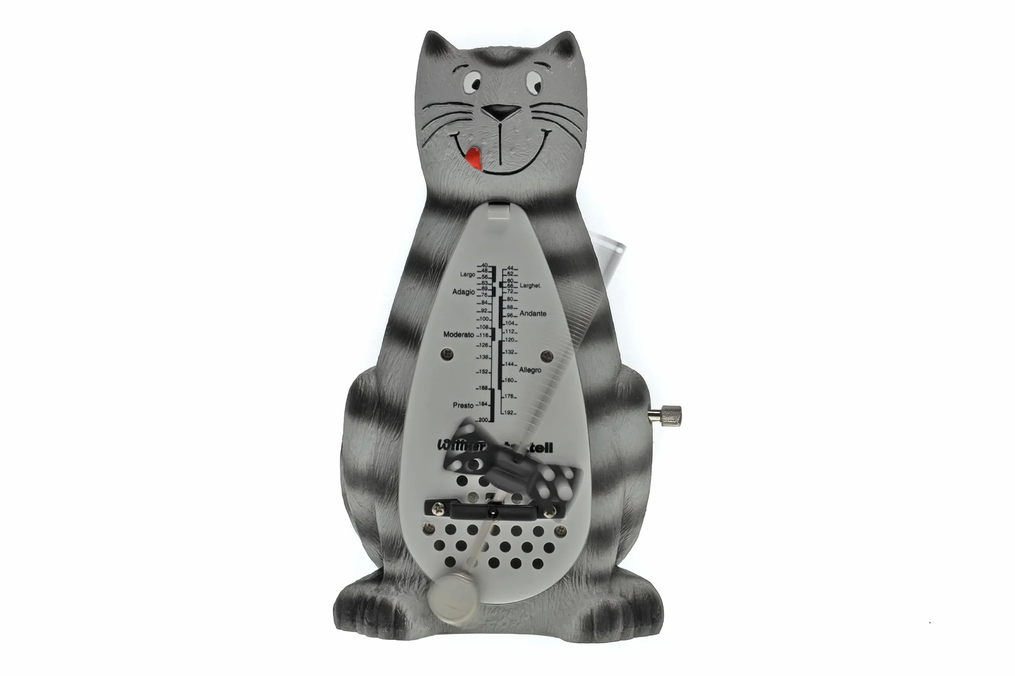 Wittner Metronomo Taktell Forma animale Serie 839 - Custodia in plastica - Senza campana - Gatto - Meccanico a carica - Non sono necessarie batterie - Made in Germany