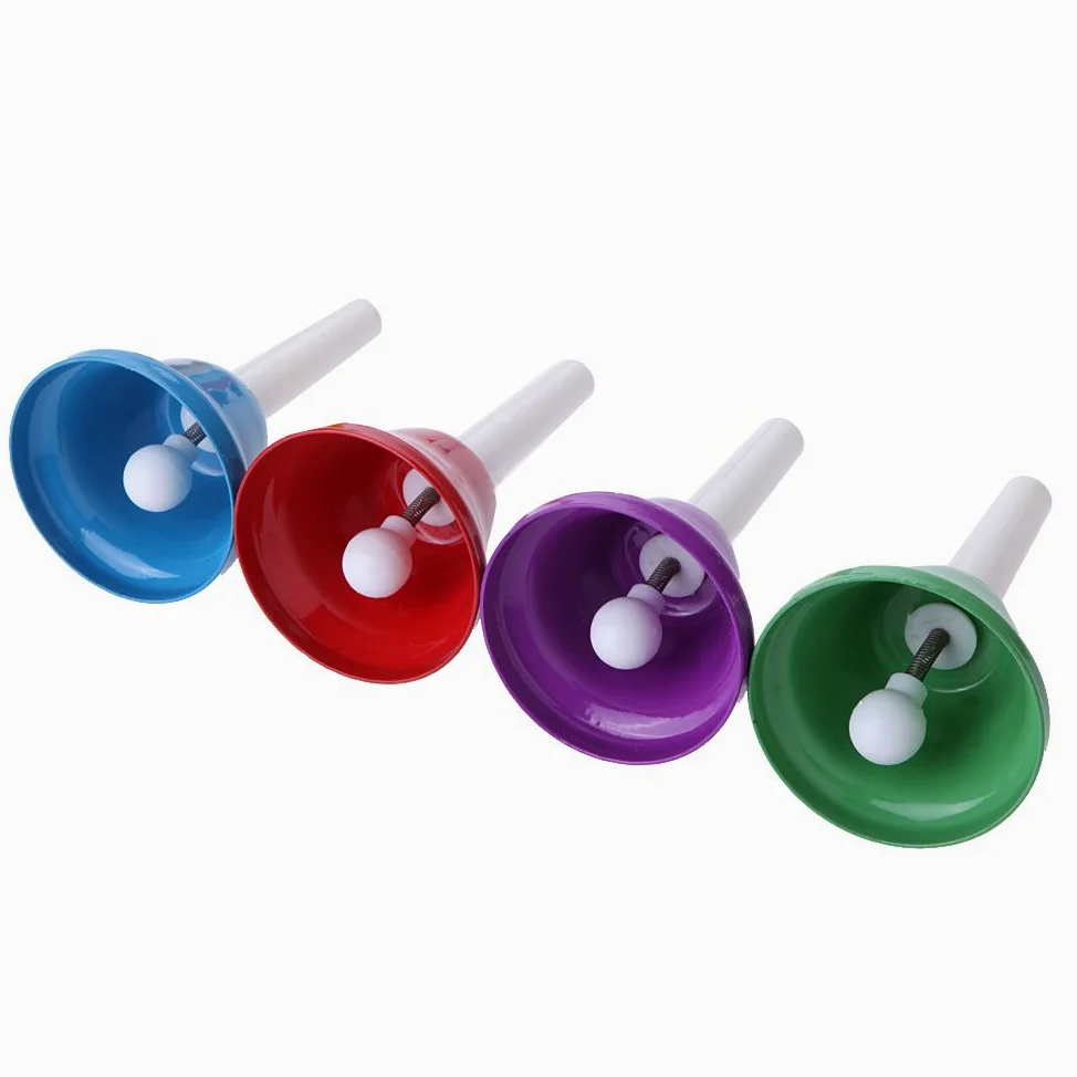 Btuty 8 Nota Handbell Campanellini Strumento a Percussione Mano Bell Métallique Colorato Musicale
