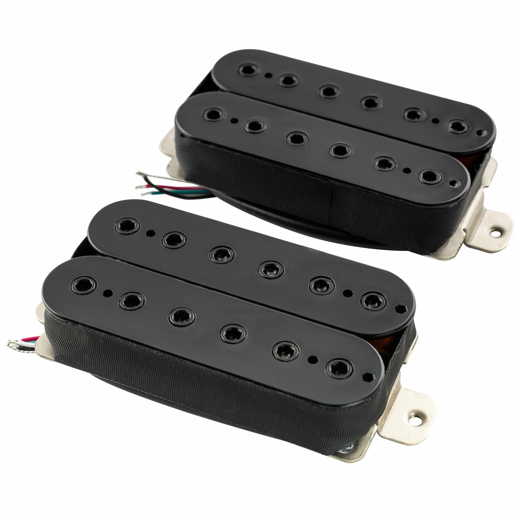 Musiclily Pro HH-HEXA Alnico 5 Scoperto Pick Up Humbucker Polo Esagonale Regolabile Manico Ponte Set 7,8K/16K per Chitarra Elettrica, Nero