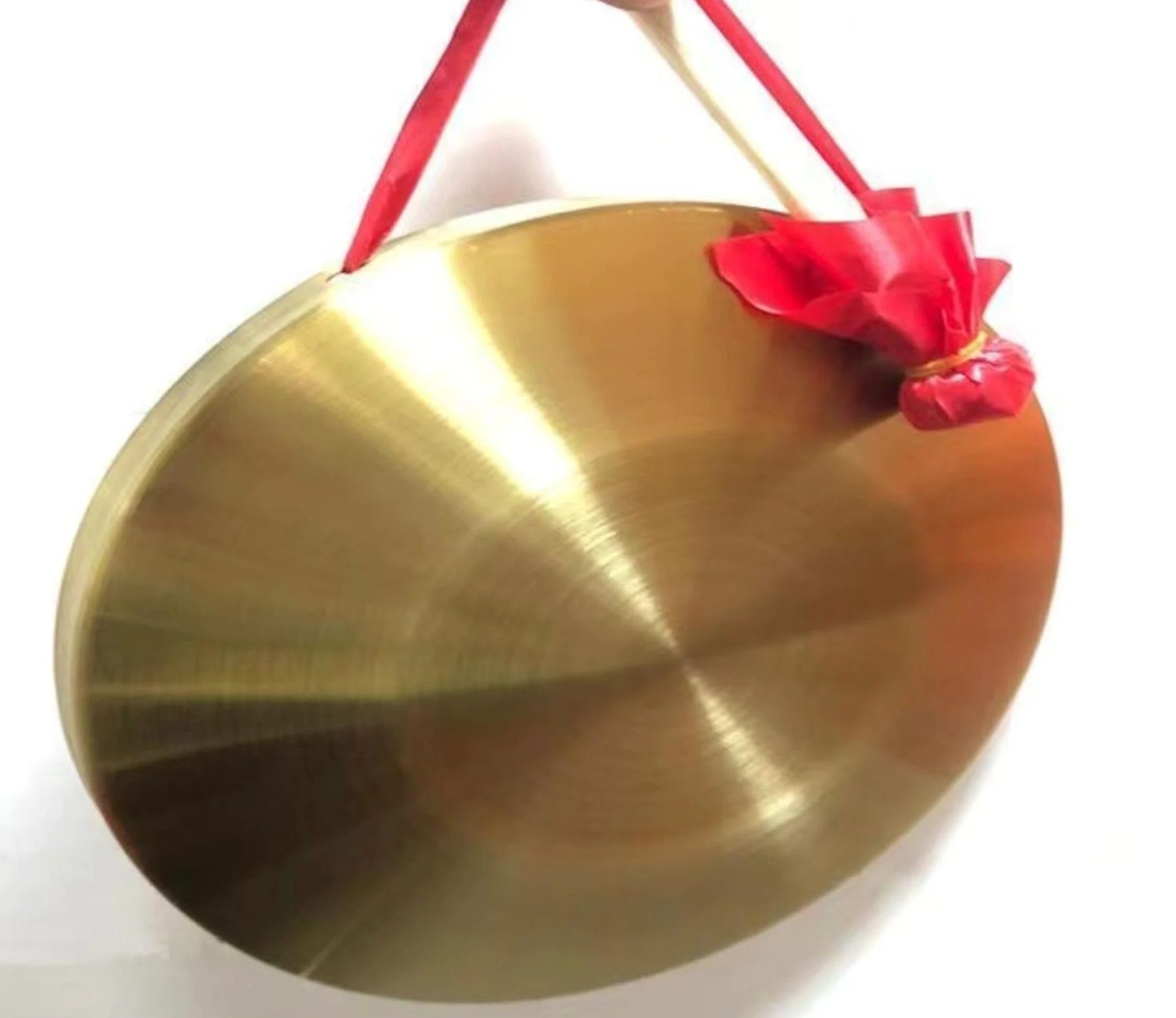 Gong a mano Cymbal con battitore, in ottone con battitore, strumento a percussione, gong cinese (28 cm)