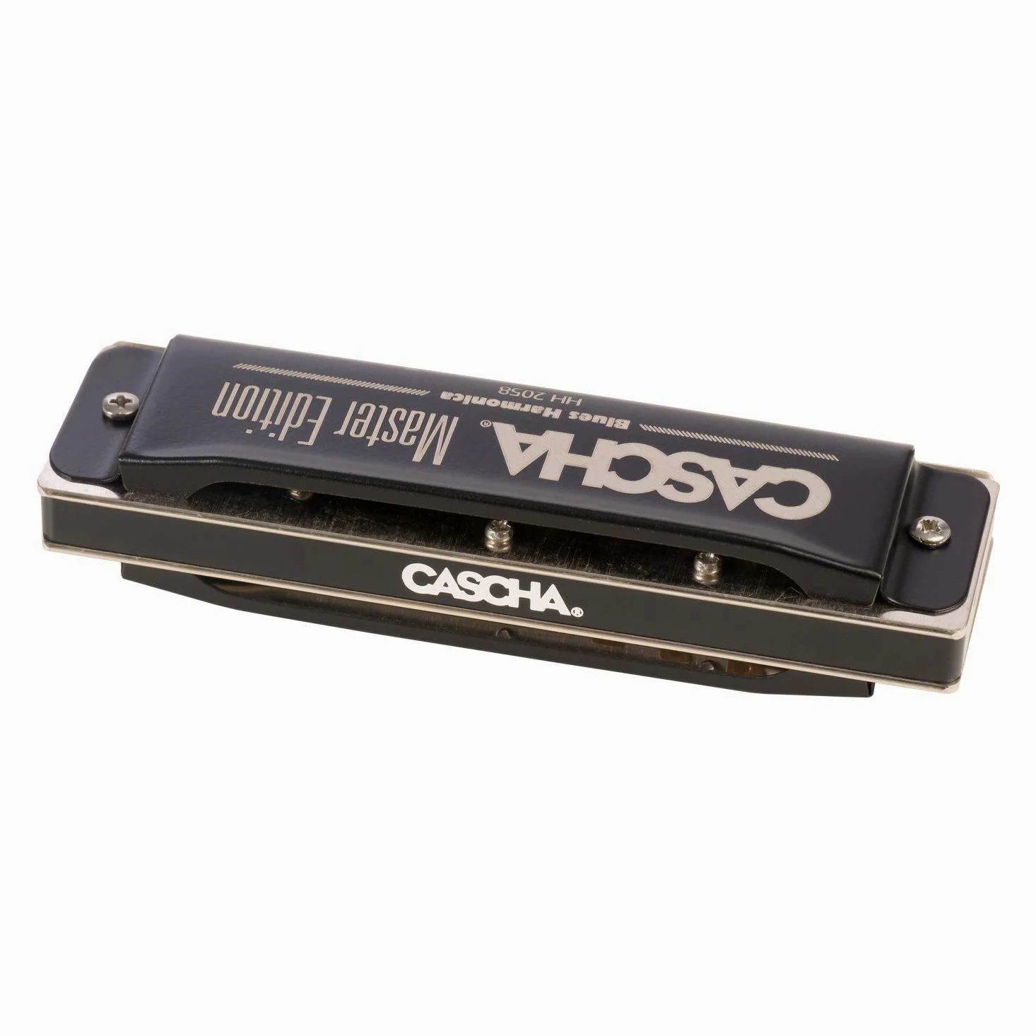 Cascha Master Edition Blues Harmonica, Armonica di Alta Qualità in C Maggiore con Custodia Morbida e Panno per la Pulizia, Nero