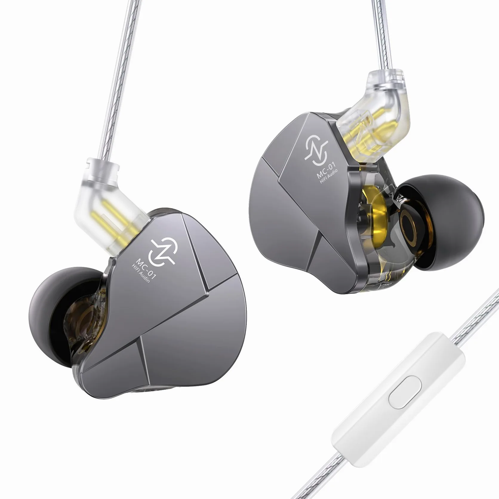 Yinyoo CCZ MC01 Soul In Ear Monitors PET Diaframma IEM Cablati con Microfono Isolamento Acustico