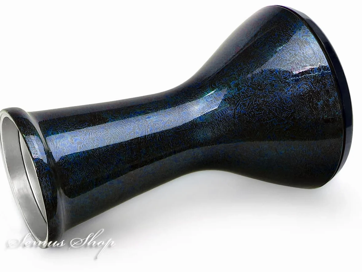 Darbuka - Tamburo manuale professionale in alluminio pressofuso, effetto perla, colore: Blu