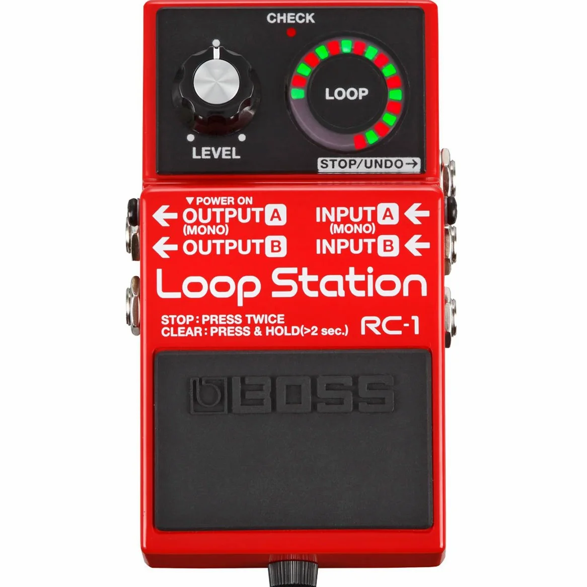 Boss RC-1 Loop Station Looper Pedale + cavo patch Keepdrum 30 cm