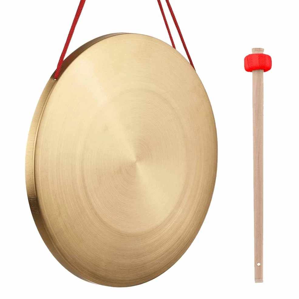 Generisch Vasca da bagno in ottone da 32 cm, portatile Tam Gong Tam Gong, strumento tradizionale a percussione per orchestra, opera della chiesa