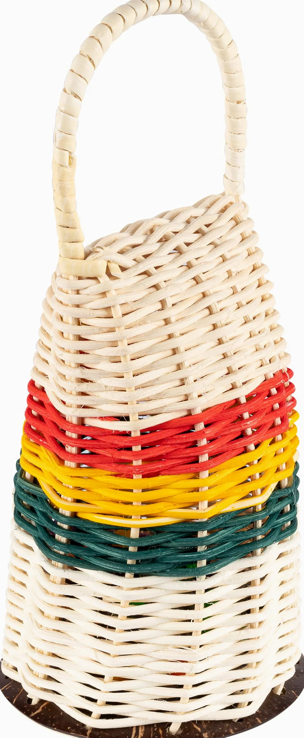 Meinl Percussion CAX3 - Caxixis/Ganza, misura grande, colore: Legno naturale, rosso, giallo, verde