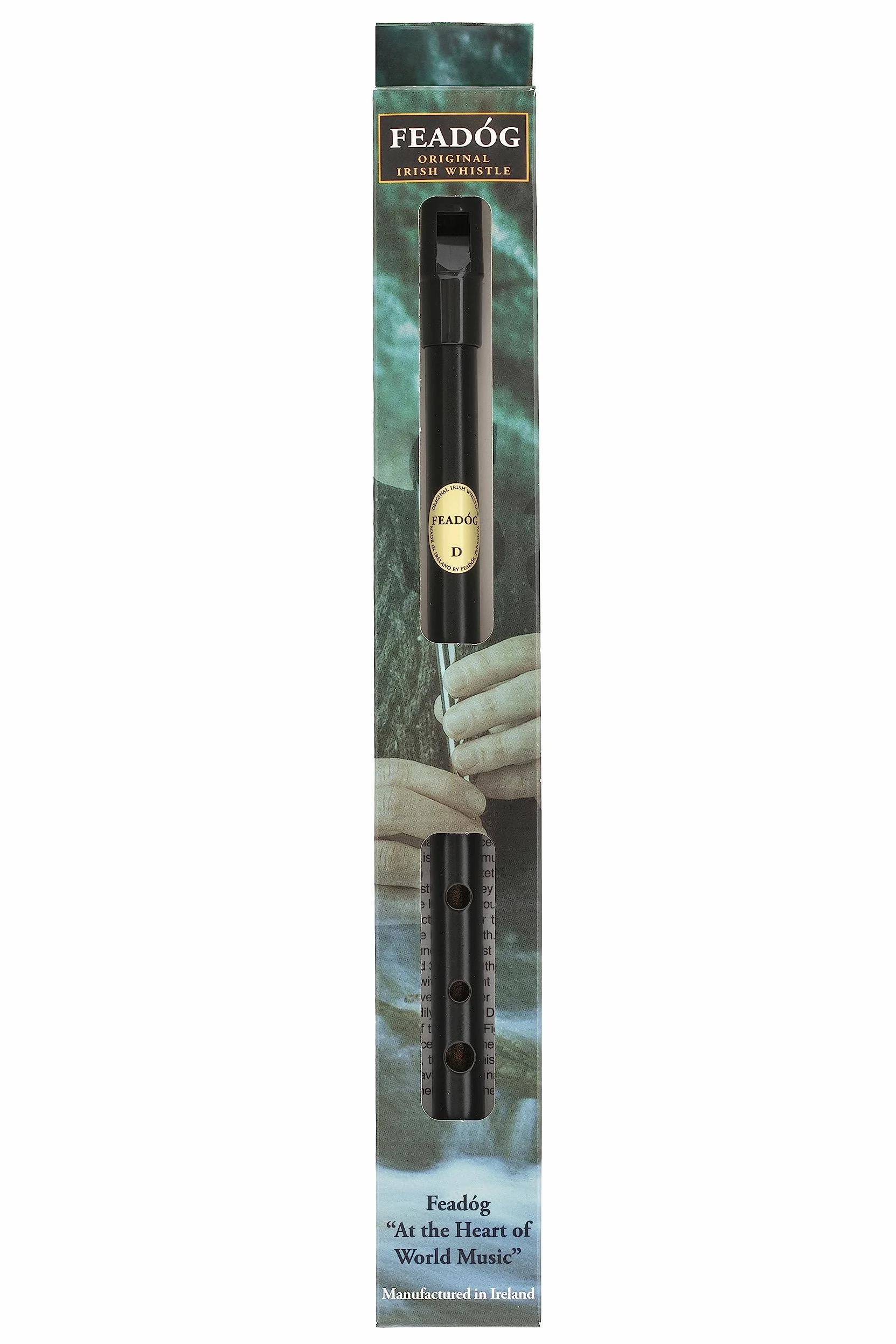 Feadog Black D Original Irish Whistle Single Pack